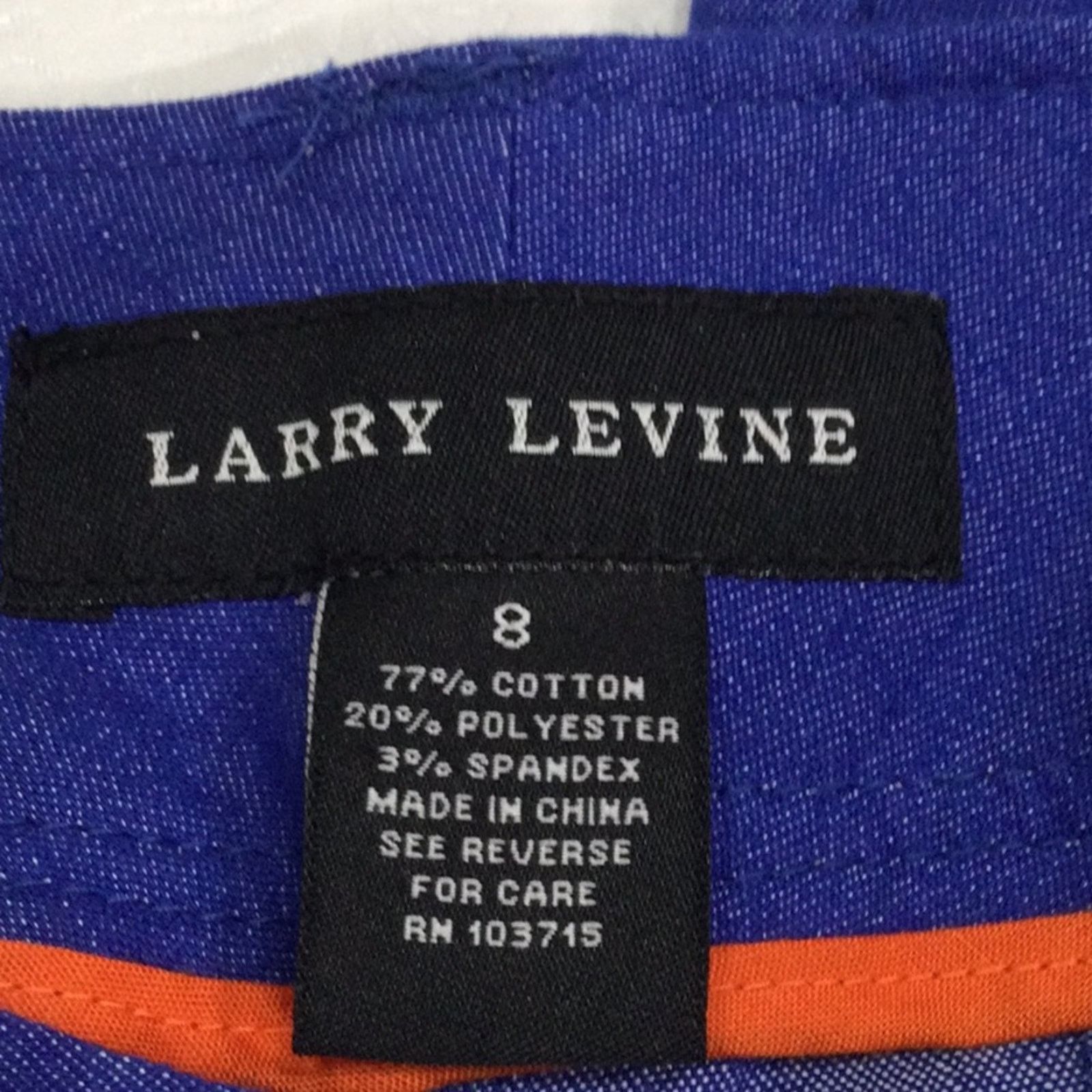 Other Larry Levine Blue Cropped Rolled Cuff Capri Pant Size 8 Size 30" / US 8 / IT 44 - 14 Thumbnail