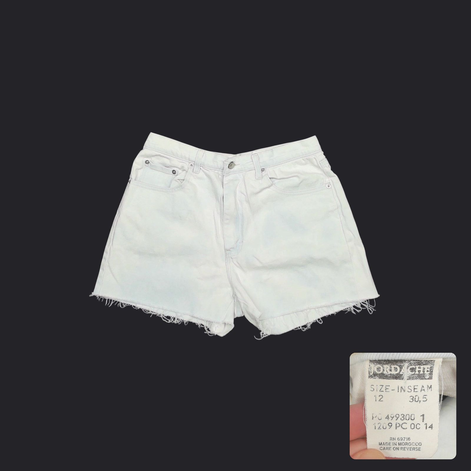 Jordache Vintage Jordache Custom Cut Acid Wash Denim Shorts Y2K Size 32" / US 10 / IT 46 - 1 Thumbnail