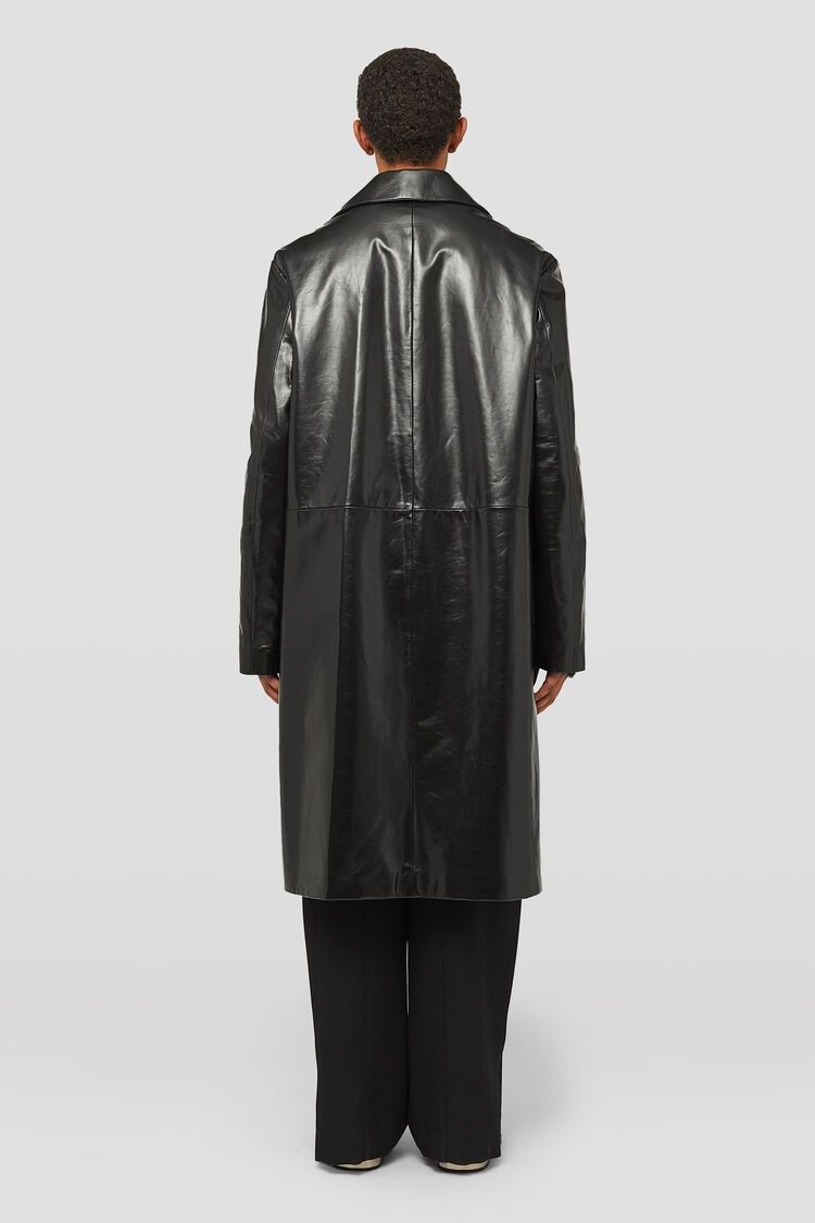 Jil Sander o1w1db10825 Leather Coat in Black Size US M / EU 48-50 / 2 - 4 Thumbnail