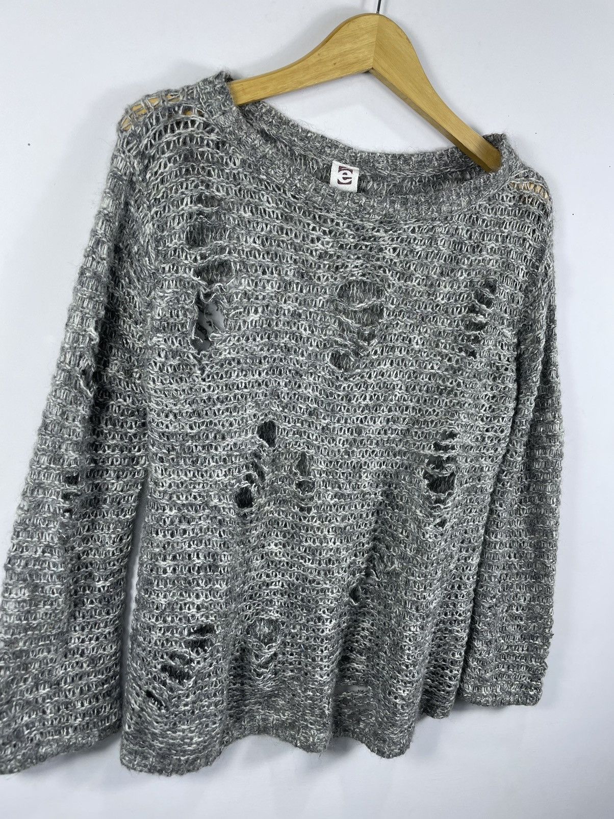 Beauty Beast × Hysteric Glamour × Japanese Brand Japanese-e Distressed Trashed knit Sweater Size US M / EU 48-50 / 2 - 2 Thumbnail