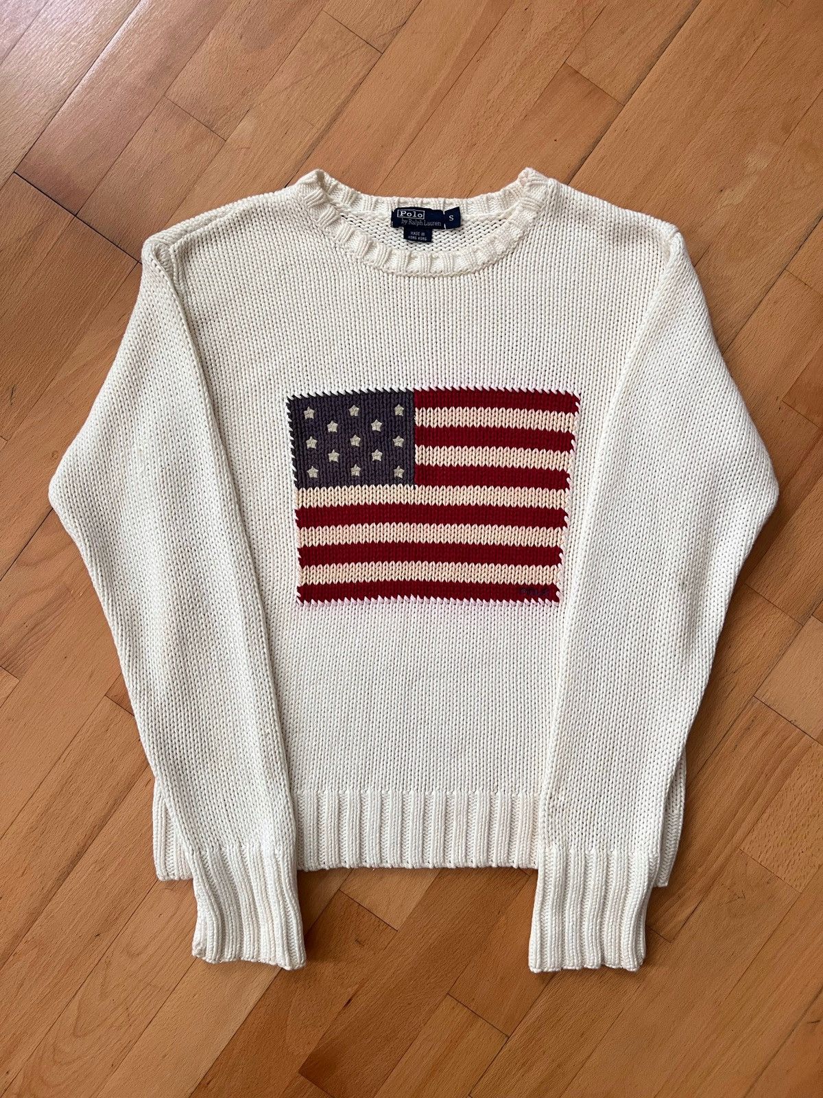 Polo Ralph Lauren Vintage Polo Ralph Lauren American Flag Sweater Size S / US 4 / IT 40 - 1 Thumbnail
