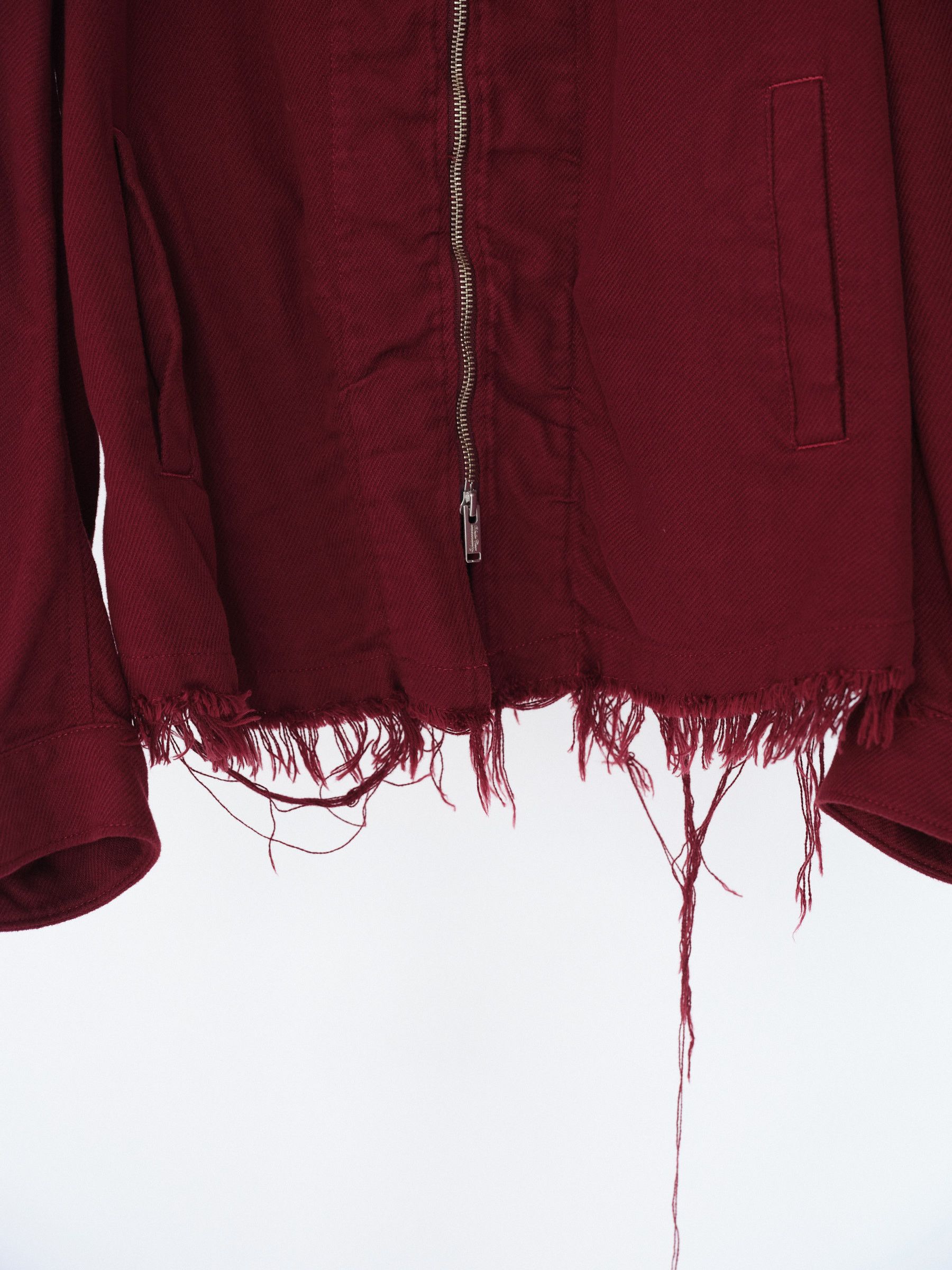 Undercover Undercover distressed hem blouson (Wine) Size US L / EU 52-54 / 3 - 6 Thumbnail