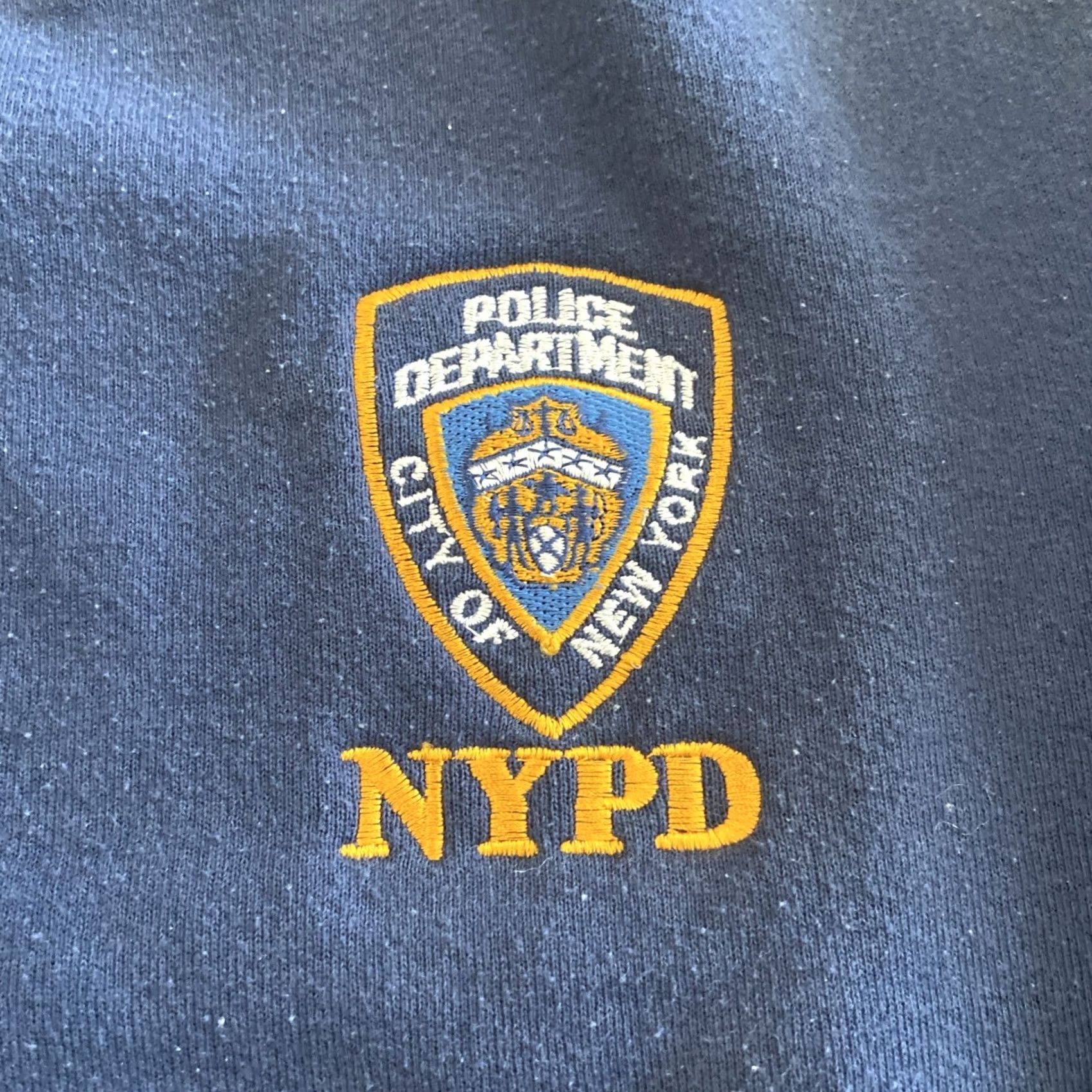 Fruit Of The Loom VINTAGE NYPD Sweater Men's M Blue Fruit Of The Loom Logo Retro Y2K Size US M / EU 48-50 / 2 - 2 Thumbnail