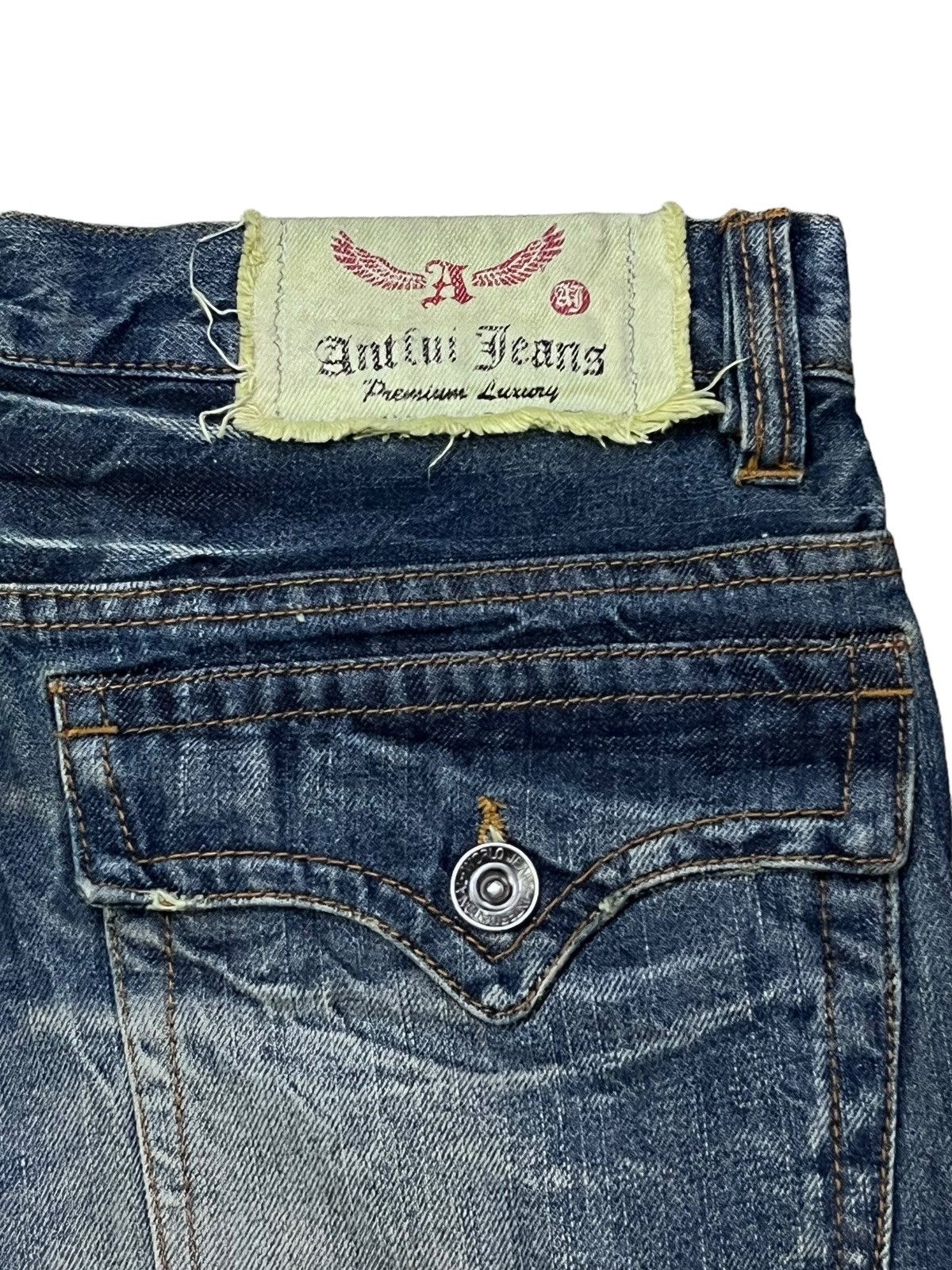 Vintage 🔥FYE💥ANTFUI PREMIUM LUXURY Distressed Punk Whiskered Flare Size US 31 - 10 Thumbnail