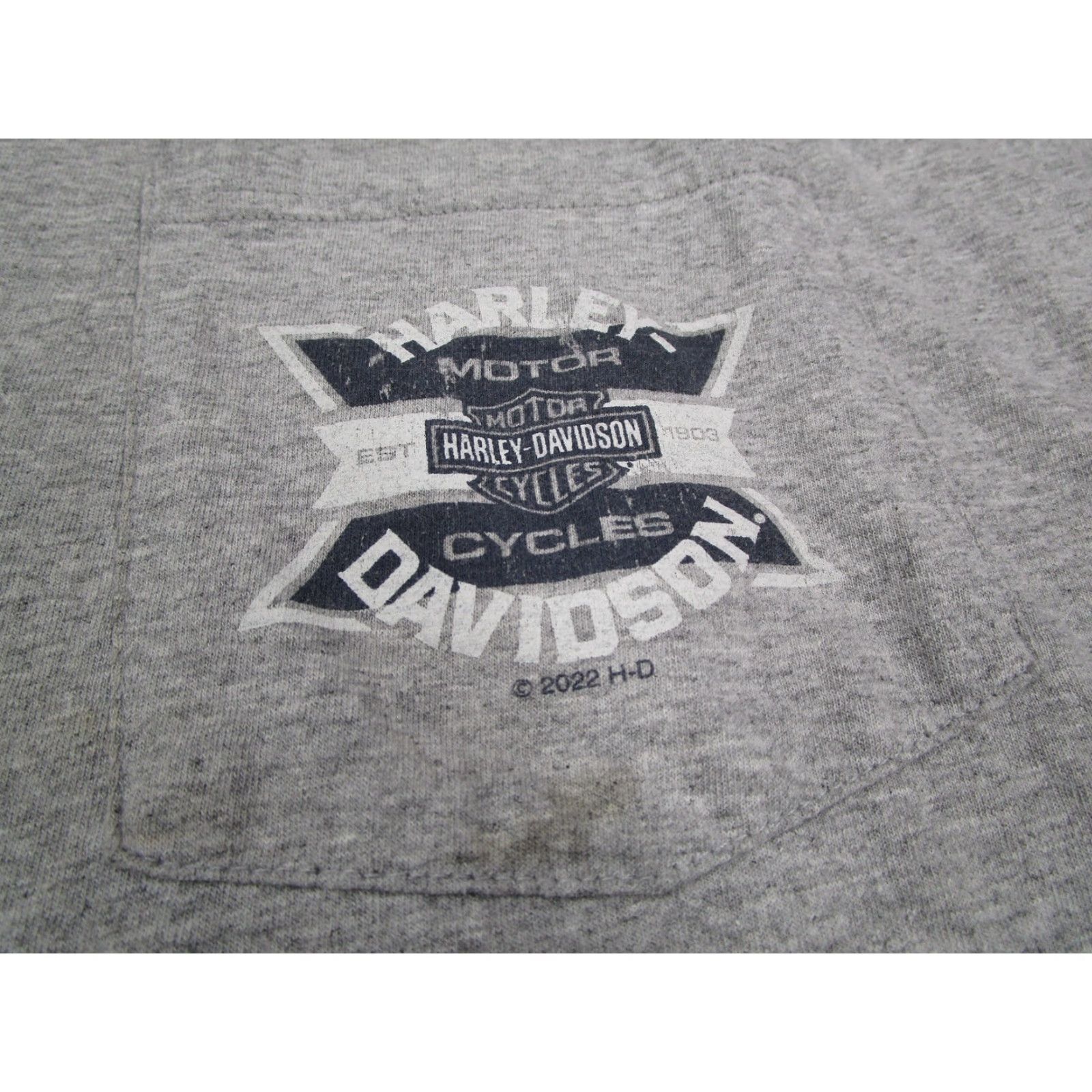 Harley Davidson Harley-Davidson Shirt Mens L Gray New Orleans Louisiana Pocket Graphic Back Fleur-de-lis Size US L / EU 52-54 / 3 - 2 Thumbnail