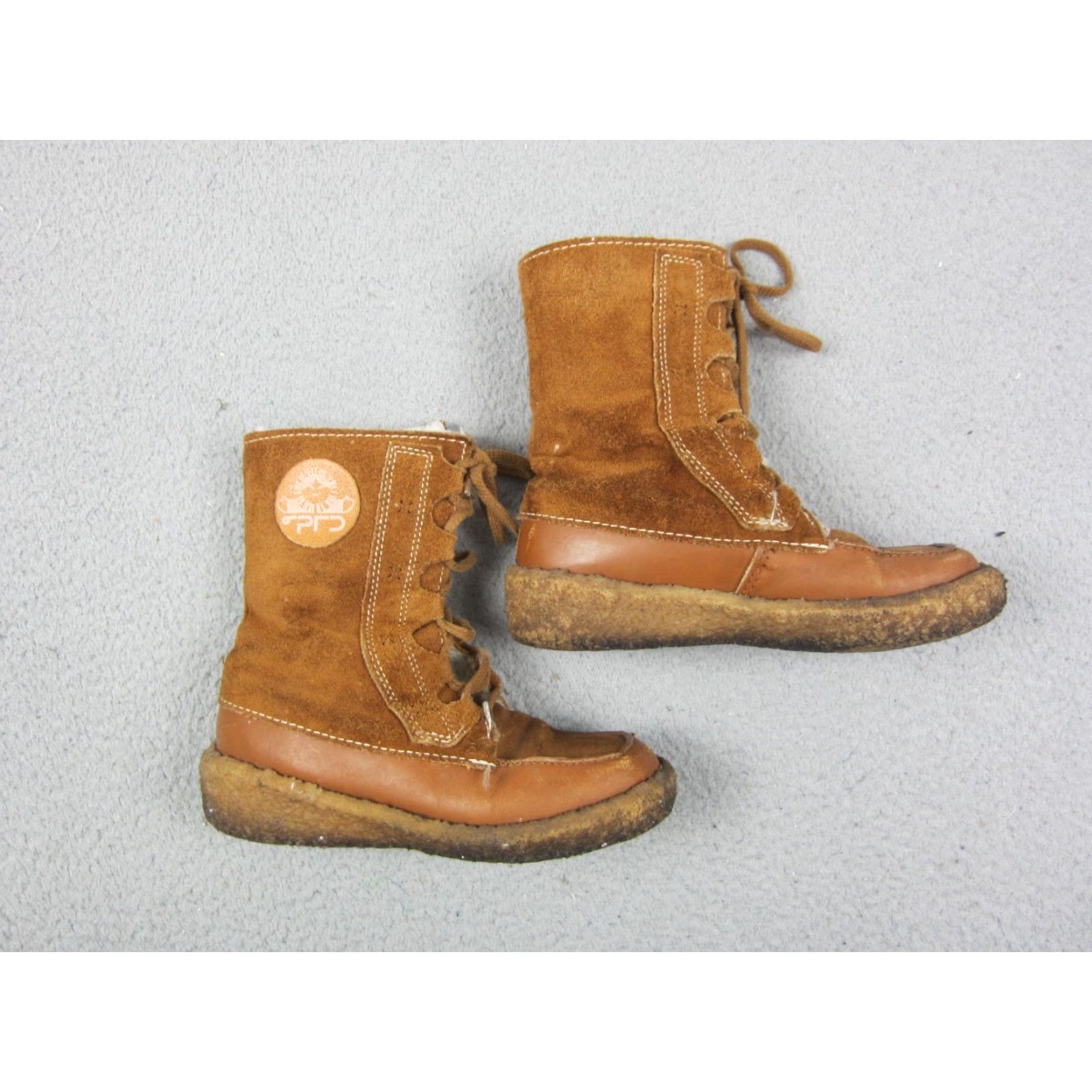 Vintage VINTAGE L.L. Bean Boots Women Brown Shearling Leather Moc Toe Size 7 Boots Women Brown 90s Mens Womens Size US 7 / IT 37 - 2 Thumbnail