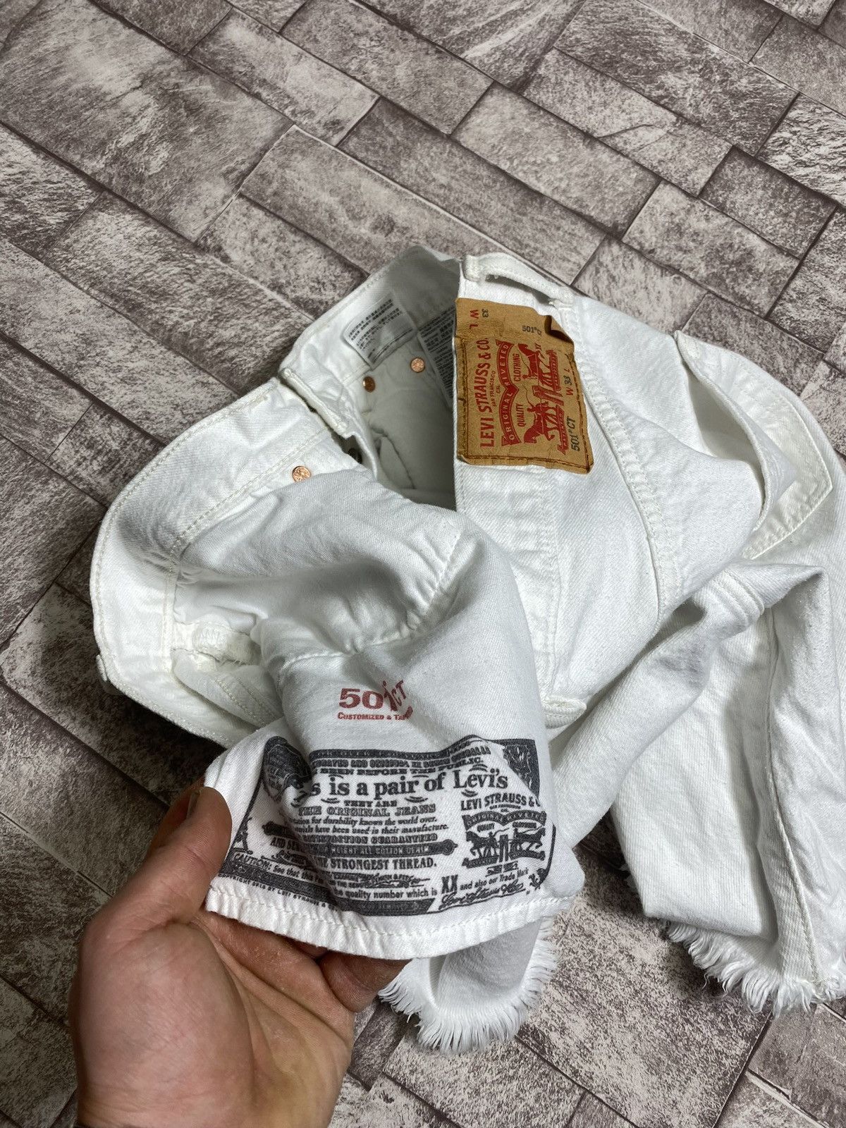 Levi's Vintage Clothing White Jeans Shorts Levi’s Vintage 501 sz 33 L Size US 32 / EU 48 - 8 Thumbnail