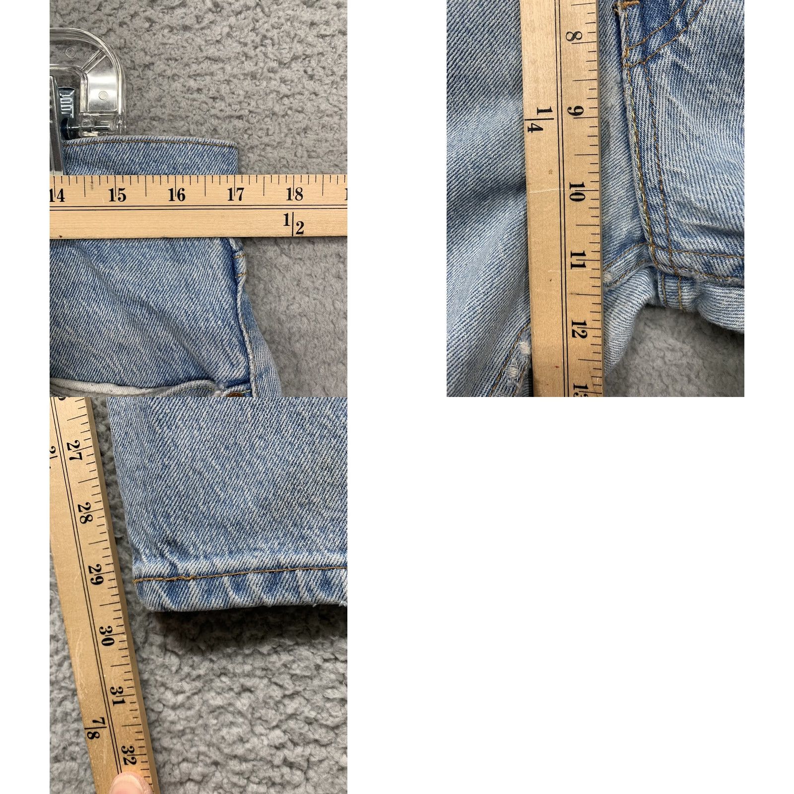 Levi's Levi's 505 Jeans Men 34x30 Straight 5-Pocket Rivets LOGO Red Tab Light Blue Cotton & Elastane Regular Denim Vintage No Size US 34 / EU 50 - 9 Thumbnail