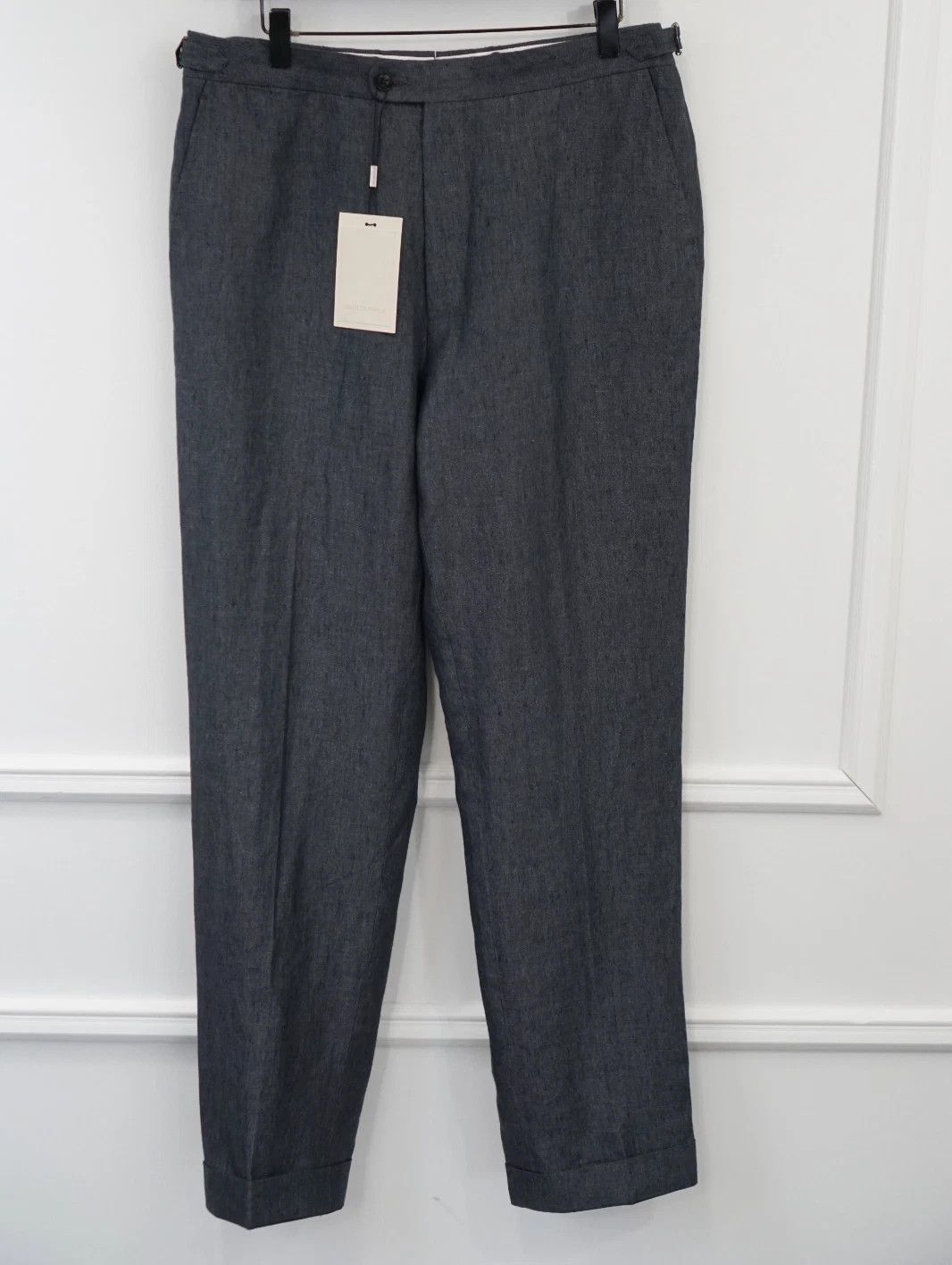 Suitsupply Men Suitsupply Pants Brescia 100% Linen Grey Angellico US40 Size 40R - 1 Thumbnail