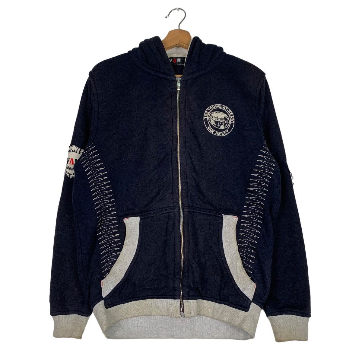 Japanese Brand VAN JAC Fleece Lined Zipper Hoodies Sweatshirt #0904-C40 Size US M / EU 48-50 / 2 - 10 Thumbnail
