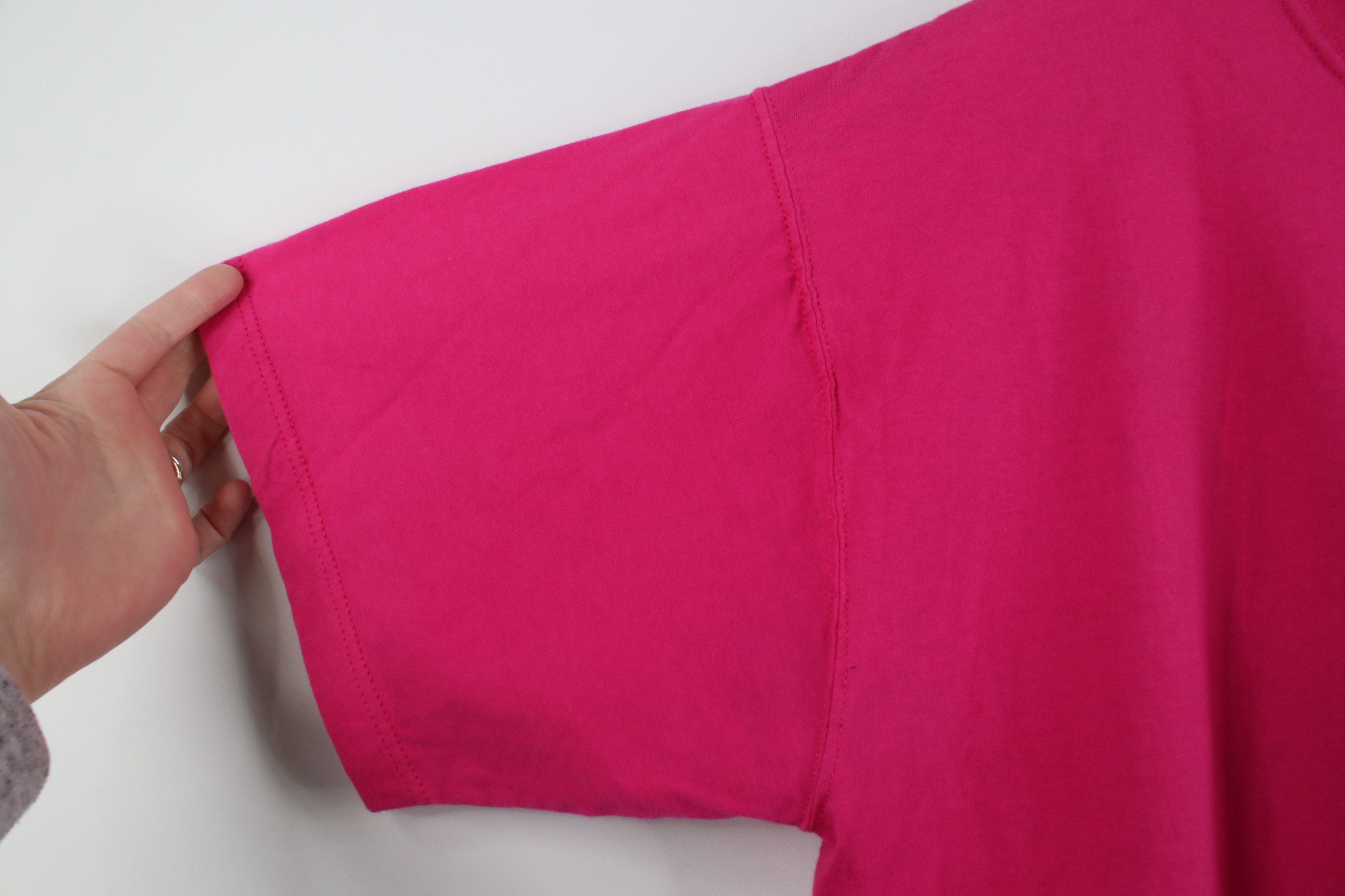 Russell Athletic × Vintage Vintage 90s Russell Athletic Blank Cotton T-Shirt Pink USA Size US L / EU 52-54 / 3 - 11 Thumbnail