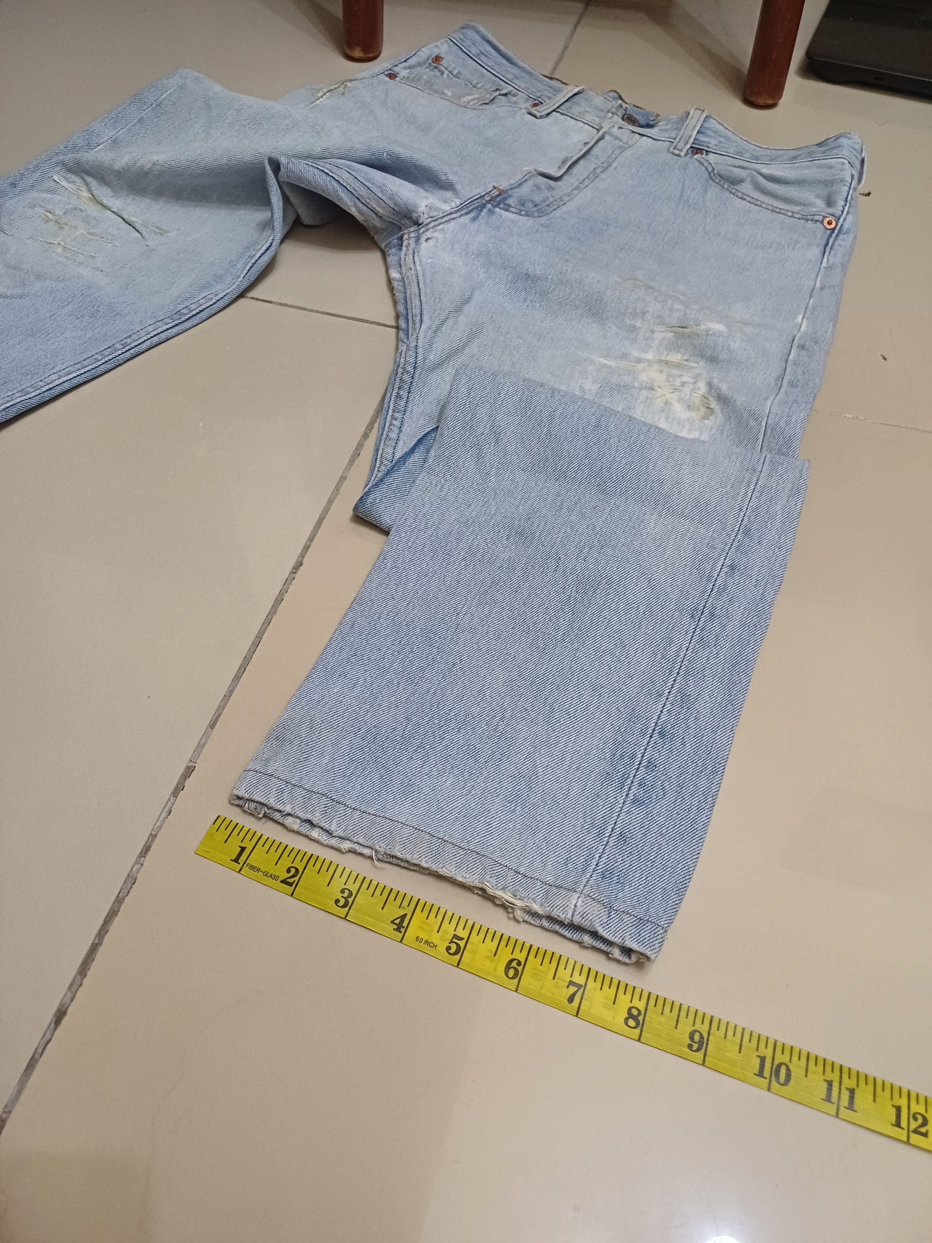 Levi's Vintage Clothing Crazy Distressed, vintage 90s Levis 501 🔥🔥🔥 Size US 32 / EU 48 - 23 Thumbnail