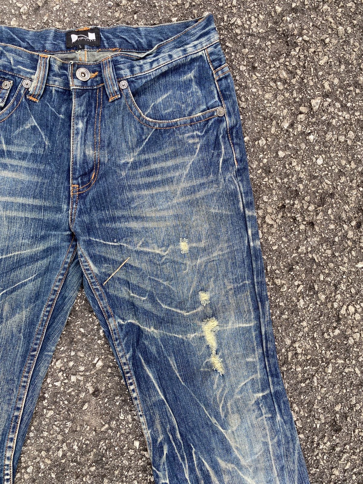 If Six Was Nine × Tornado Mart 2000s Nylaus Crew Claws Mark Design Flare Denim Size US 31 - 9 Thumbnail