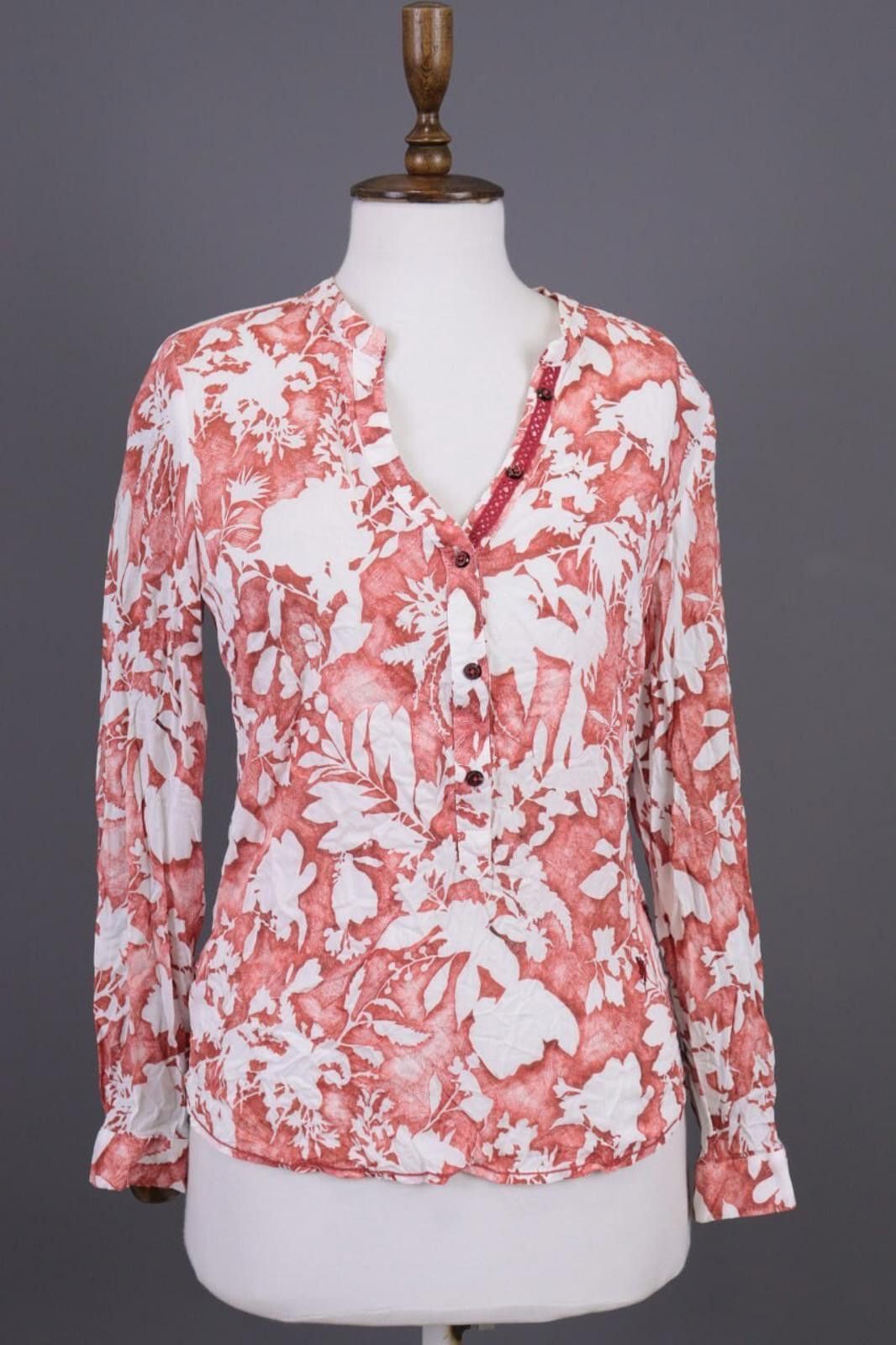 Designer Emily Van Den Bergh Multicolor Floral Henley Shirt Size 38 Size M / US 6-8 / IT 42-44 - 1 Thumbnail