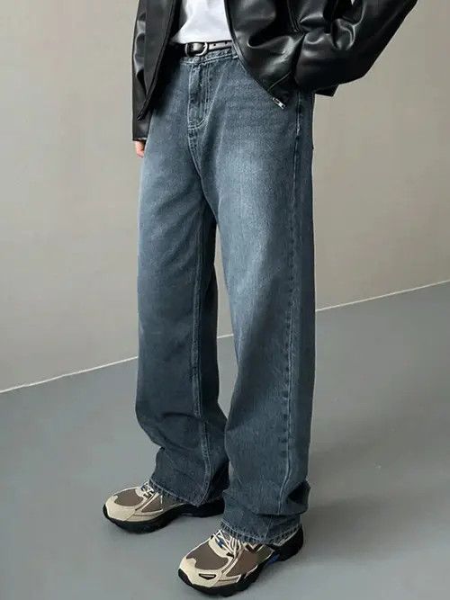 Jean VINTAGE washed retro 90s denim jeans Size US 36 / EU 52 - 1 Thumbnail