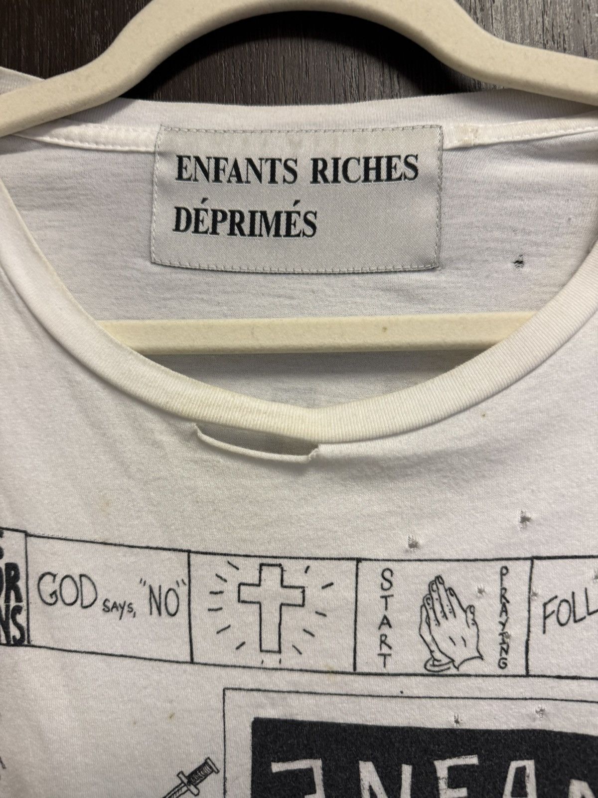 Enfants Riches Deprimes school tee, jesus died for our sins, god says no Size US S / EU 44-46 / 1 - 2 Thumbnail
