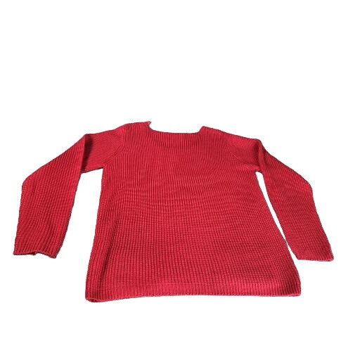 Other Debbie Morgan Red Pullover Rib Sweater Sz L Elbow Patches LS Size L / US 10 / IT 46 - 8 Thumbnail