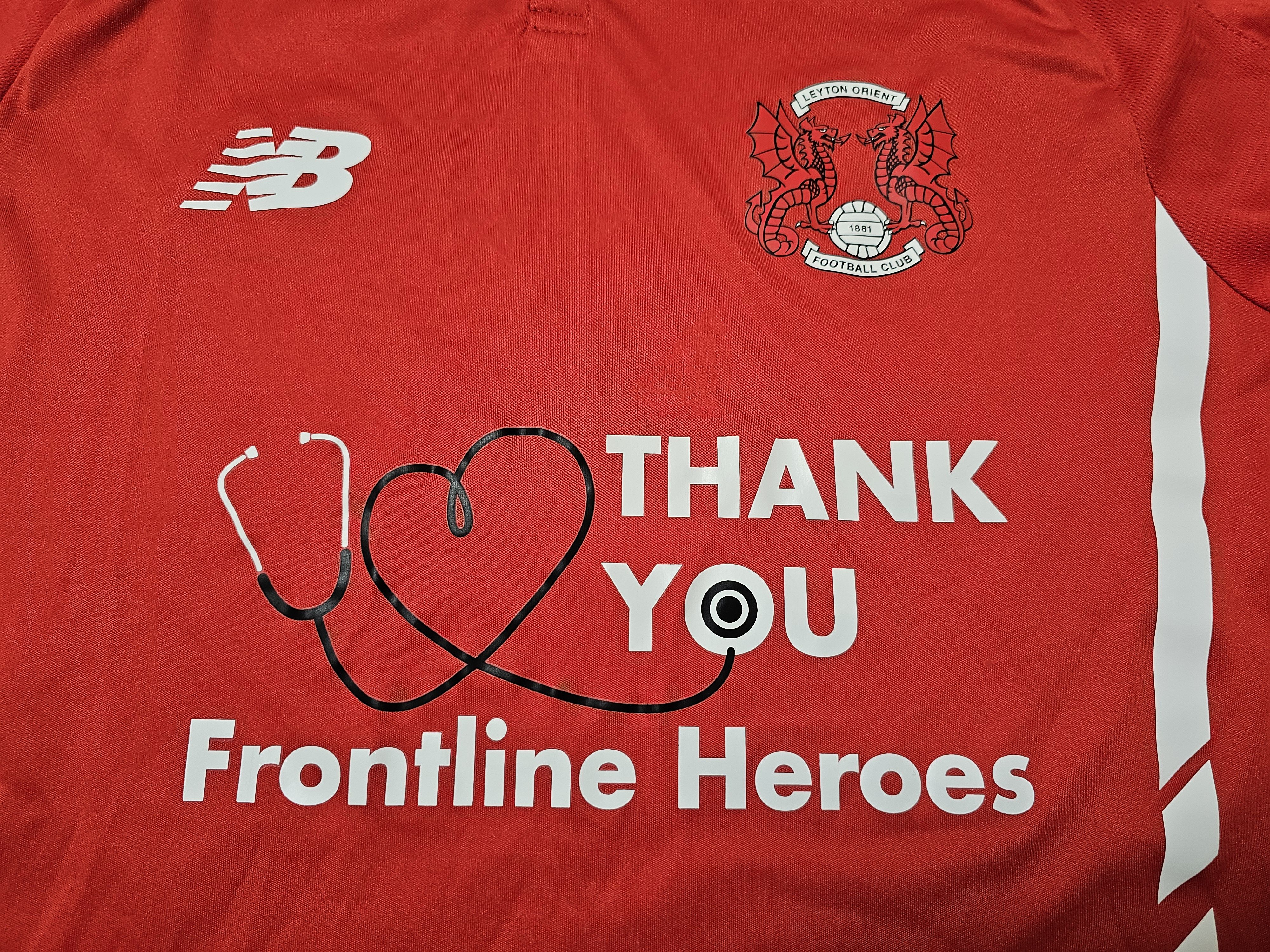 New Balance LEYTON ORIENT 2020 2021 HOME FOOTBALL SHIRT SOCCER JERSEY Size US S / EU 44-46 / 1 - 3 Thumbnail
