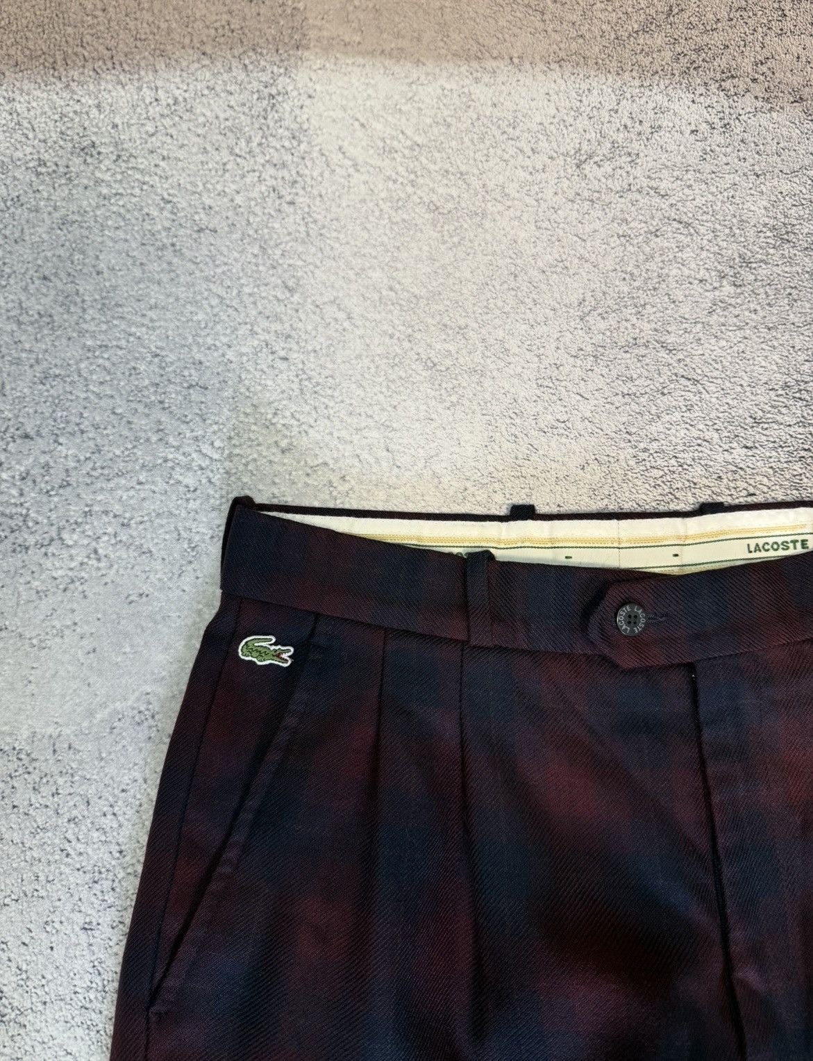 Lacoste Vintage Lacoste Pants Trousers Men Made In France Wool Plaid Size US 30 / EU 46 - 23 Thumbnail