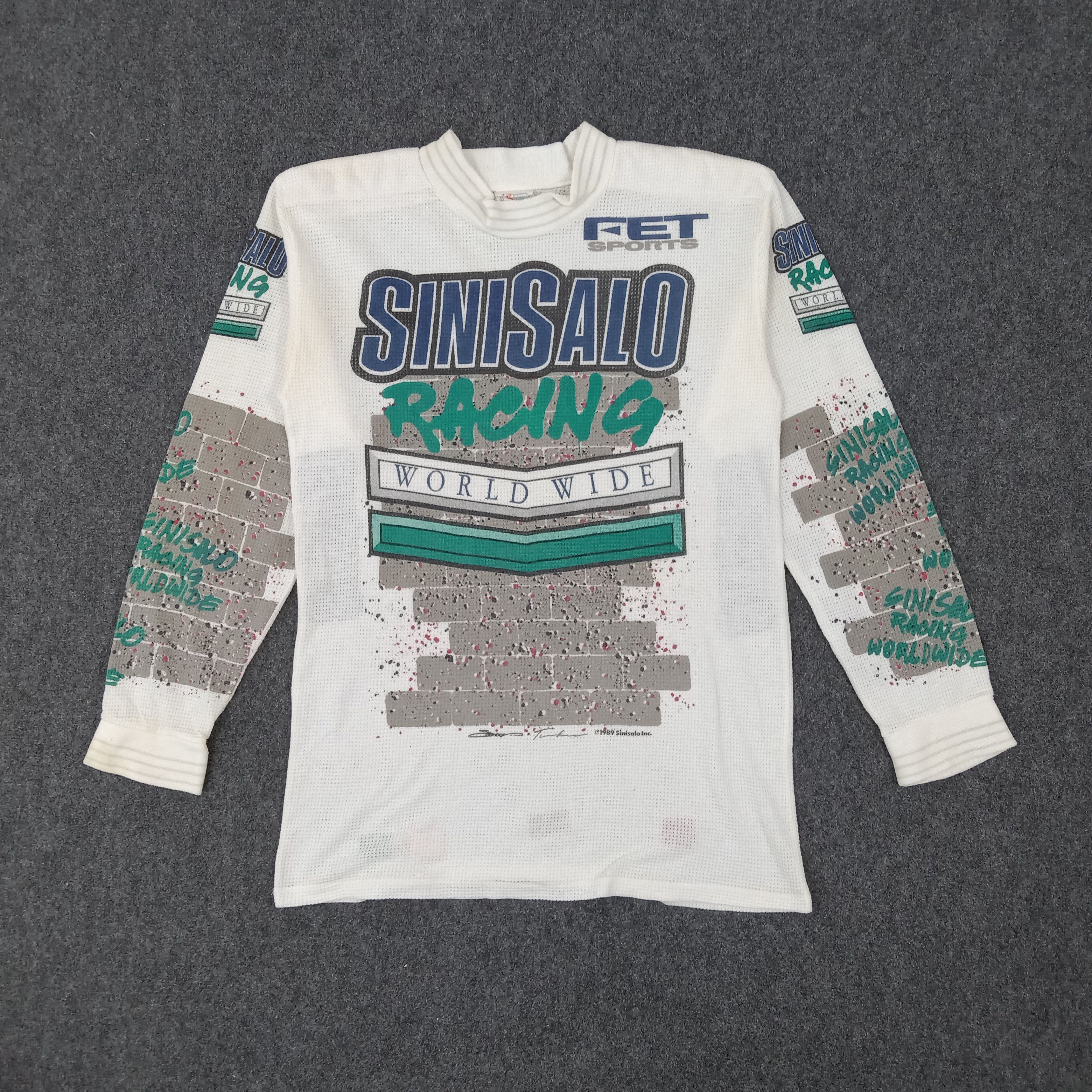 Vintage Vintage 80's Sinisalo Racing Outdoor Activity Tshirt Size US M / EU 48-50 / 2 - 1 Thumbnail