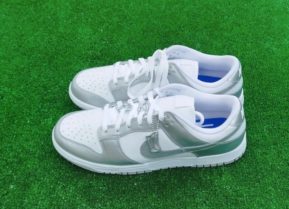 Nike Shoes Nike Dunk Low Silver Size US 12 / EU 45 - 3 Thumbnail