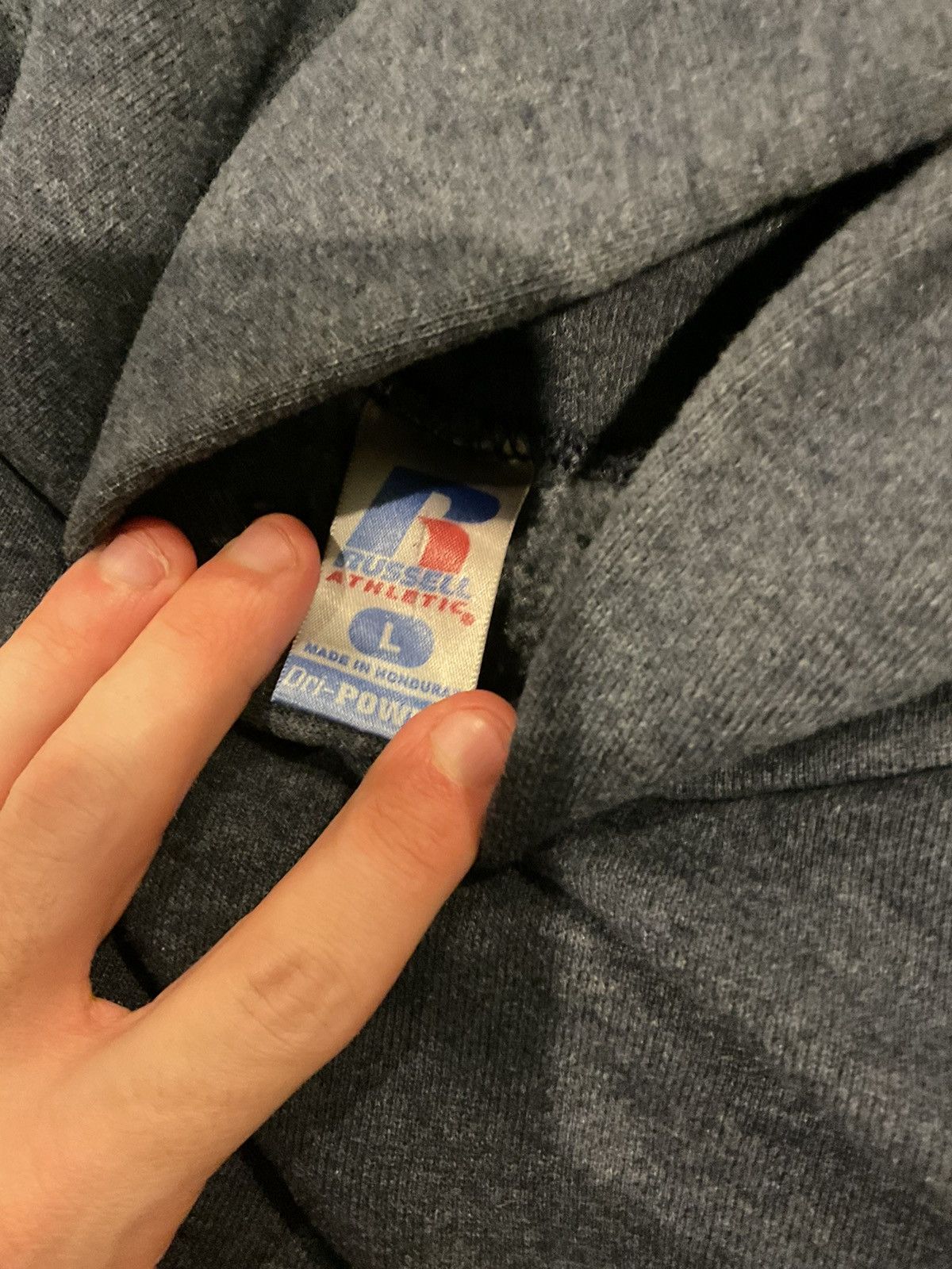 Russell Athletic × Vintage Vintage Russwl Athletics Grey hoodie Size US L / EU 52-54 / 3 - 3 Thumbnail