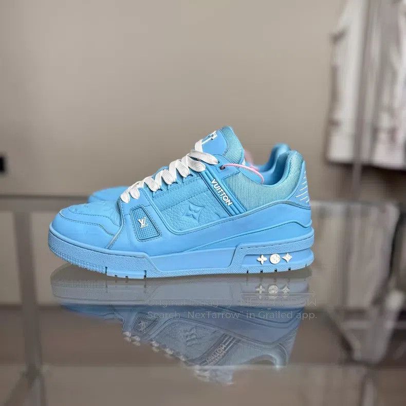 Louis Vuitton Trainer Blue Art Gallery shoes