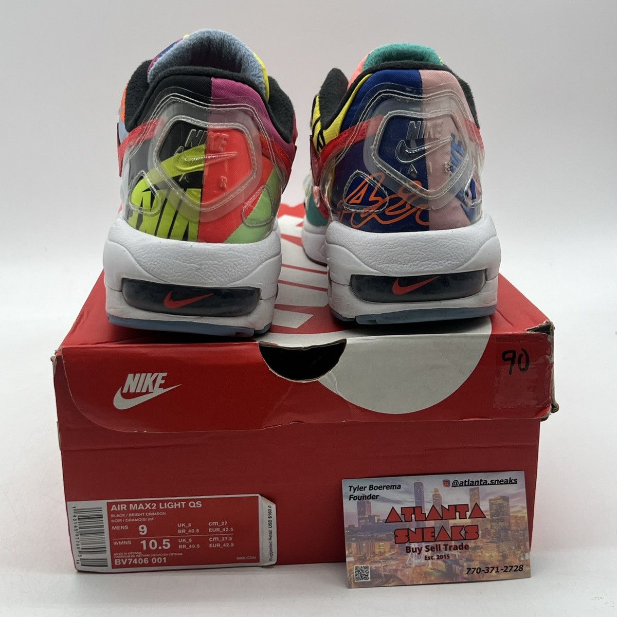 Nike Atmos x air max 2 light logos Size US 9 / EU 42 - 3 Thumbnail