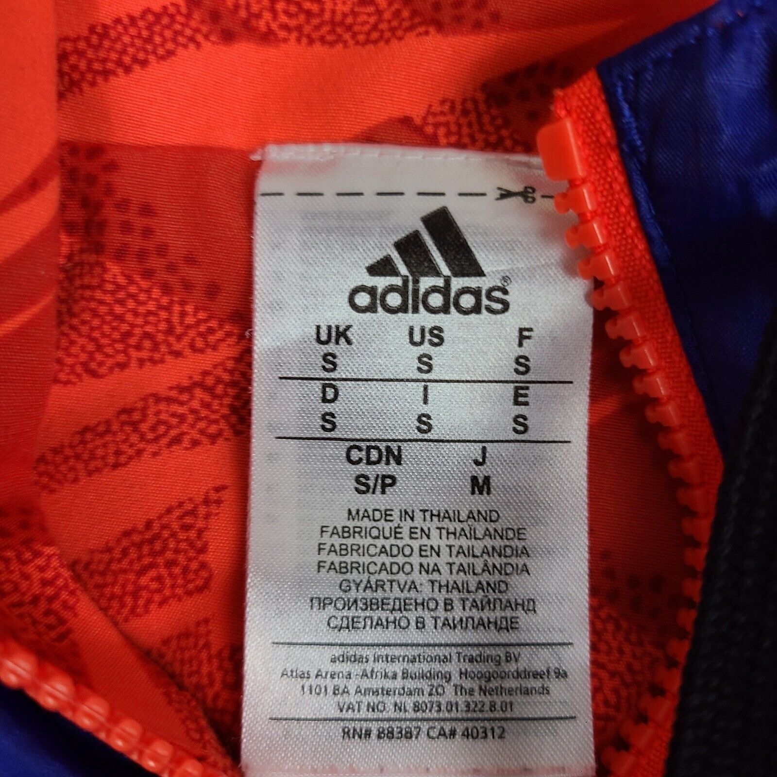 Adidas Adidas 2.0 Reversable Windbreaker Men's Small Multi Orange B Size US S / EU 44-46 / 1 - 3 Thumbnail