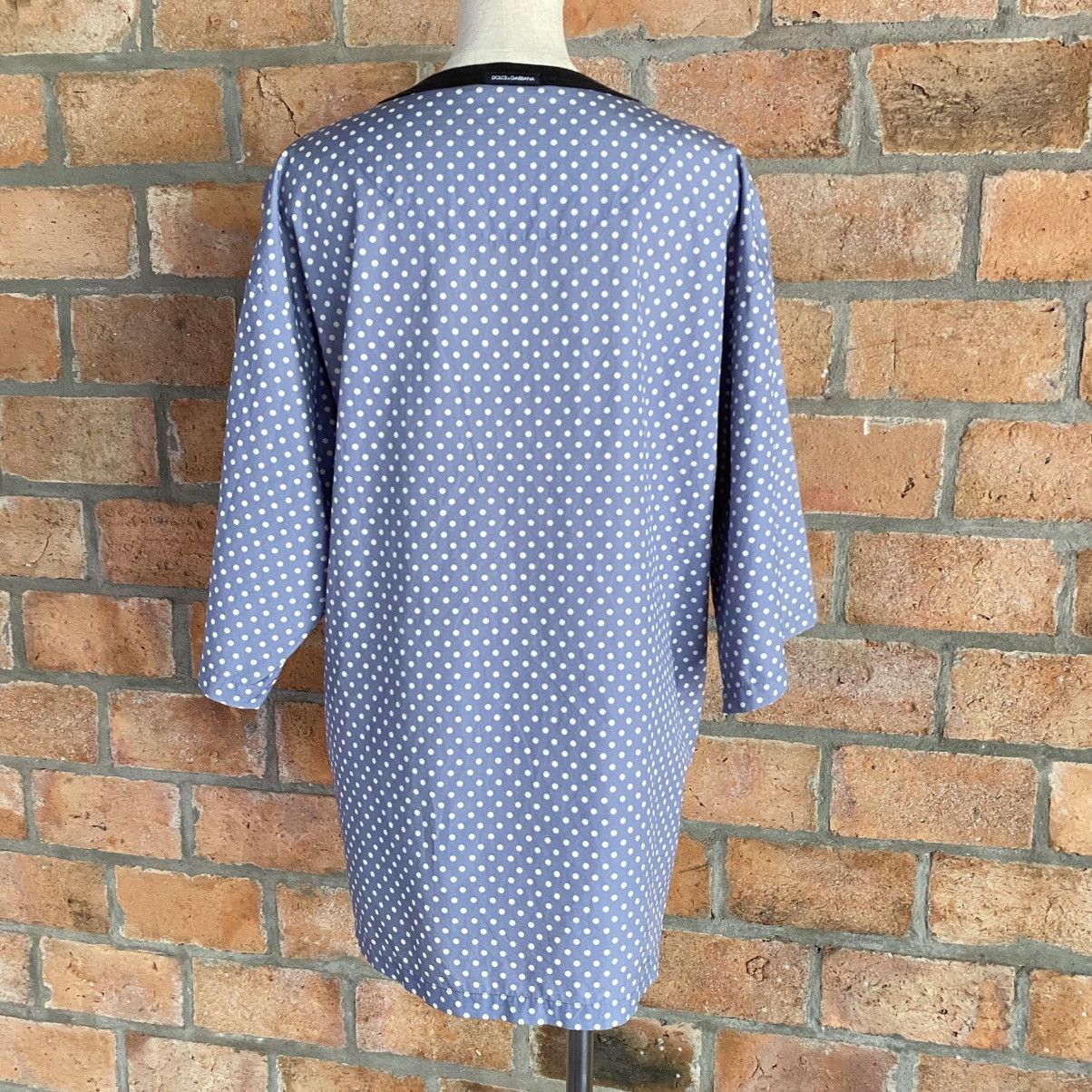 Dolce & Gabbana Dolce & GABBANA Blue Pinup Girl Polka Dot Sicily Print Tee Size M / US 6-8 / IT 42-44 - 15 Thumbnail