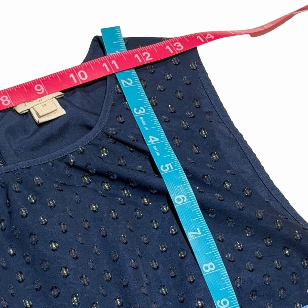 J.Crew J.Crew Navy Swiss Dot Fit Flare Dress12 Neck Sleevless Lined Size XL / US 12-14 / IT 48-50 - 11 Thumbnail