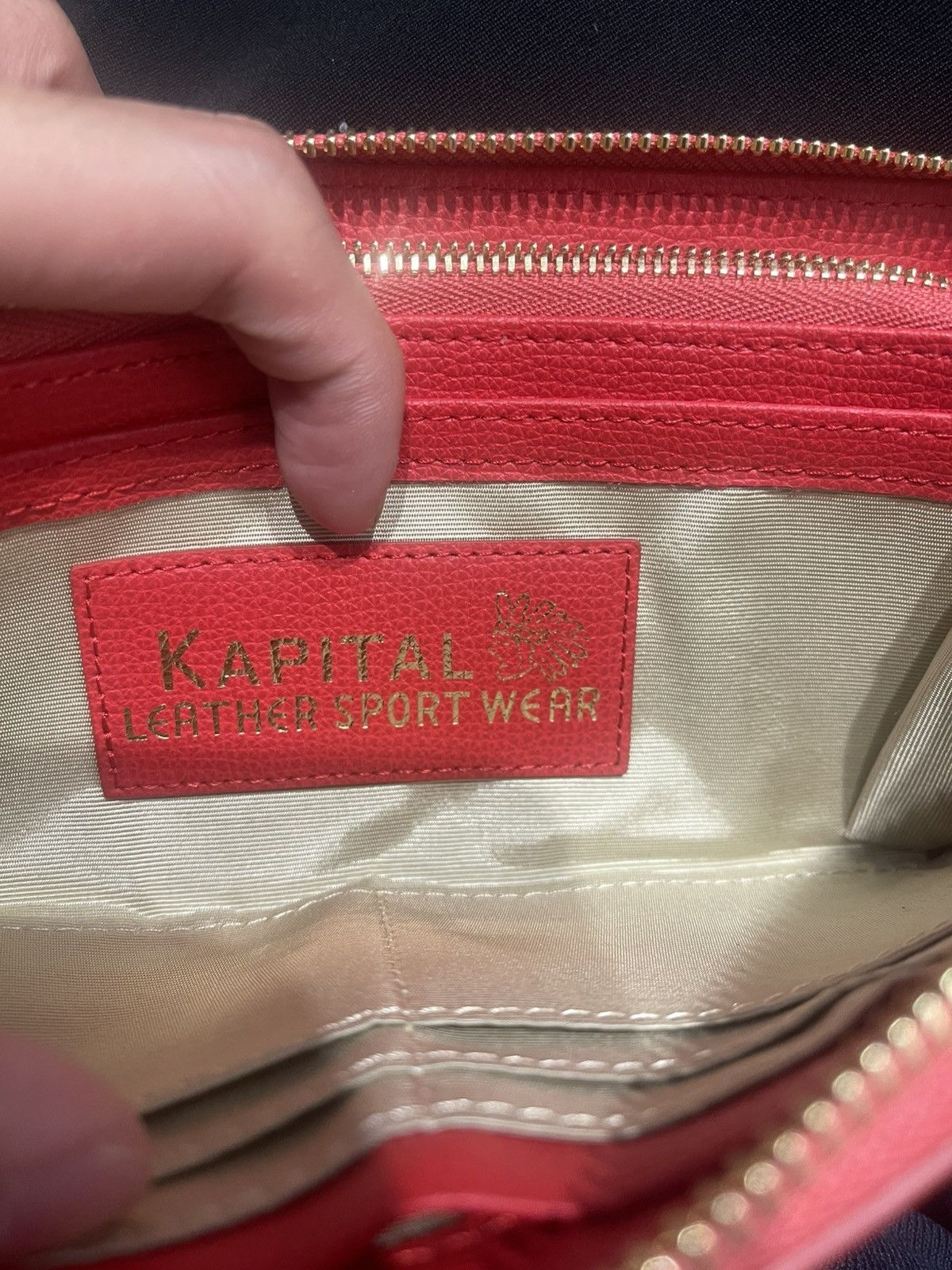 Kapital Kapital Bone Hand Zip Long Wallet Red Size ONE SIZE - 2 Thumbnail
