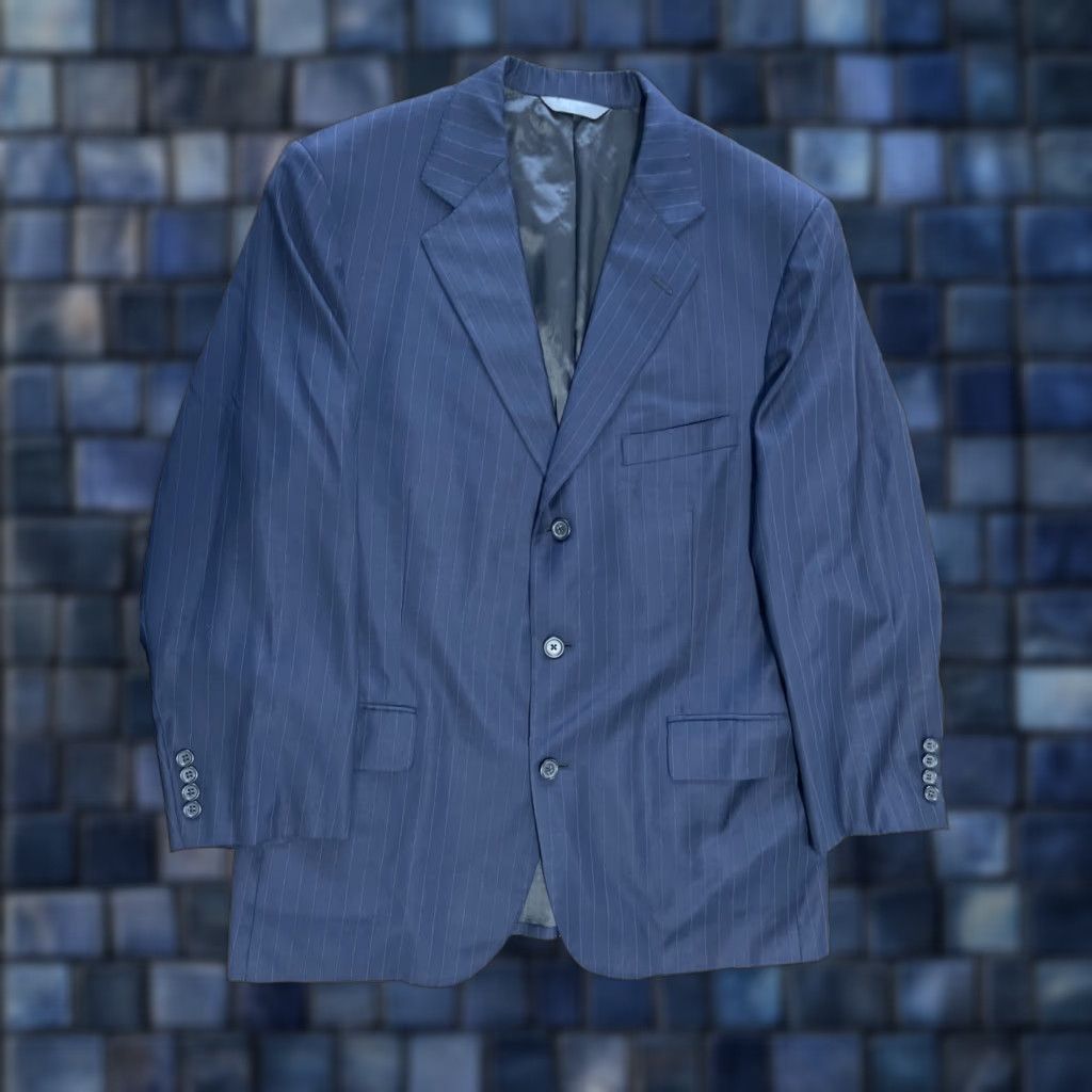 Brooks Brothers Brooks Brothers Sport Coat Navy Blue Wool 44R Loro Piana Super 150s Pinstripe Notch Lapel 3-Button Single-Breasted Regular Jacket Size US S / EU 44-46 / 1 - 1 Thumbnail