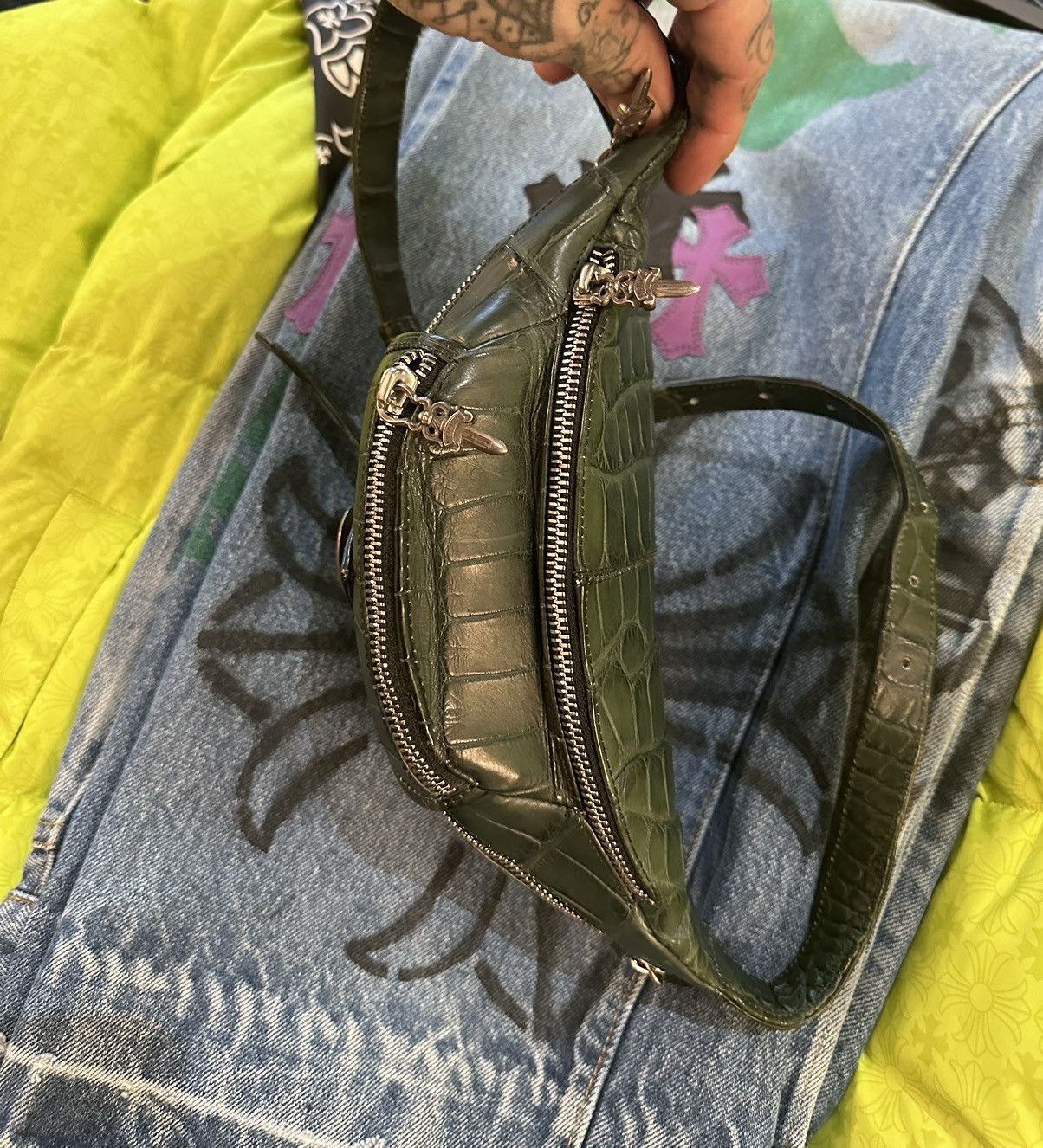 Chrome Hearts CHROME HEARTS ALLIGATOR CROC BAG 4GSELLER Size ONE SIZE - 10 Thumbnail