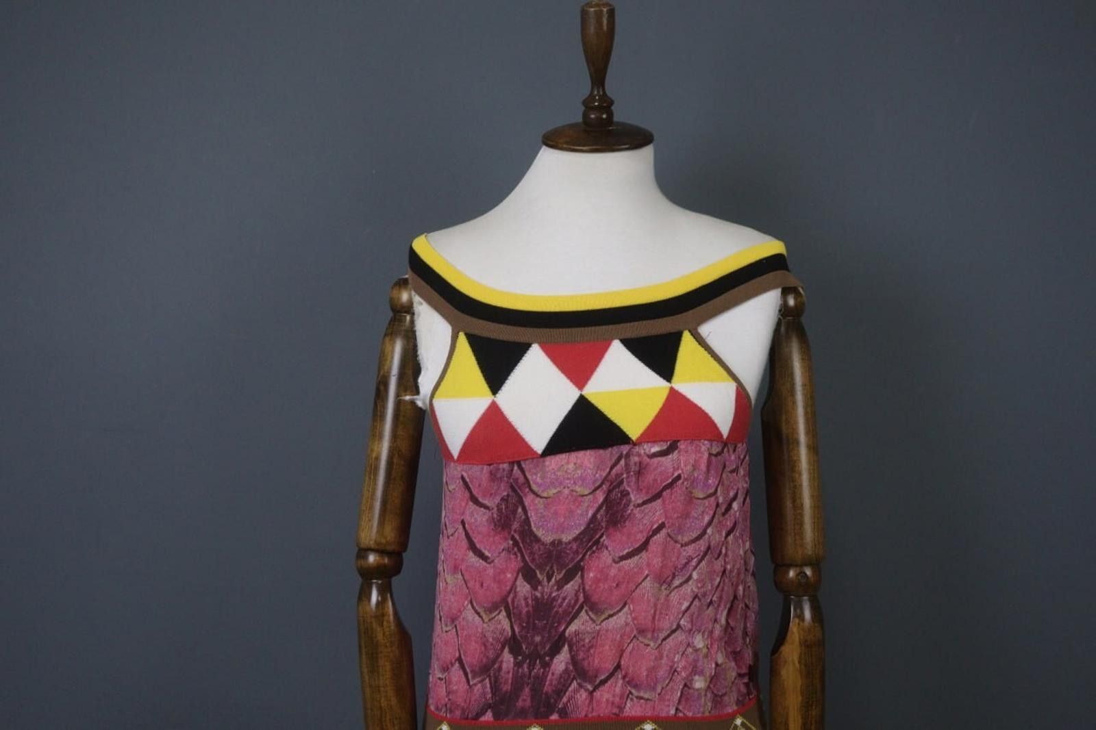 Just Cavalli Just Cavalli Multicolor Geometric Back Sweater Size 40 Size M / US 6-8 / IT 42-44 - 2 Thumbnail