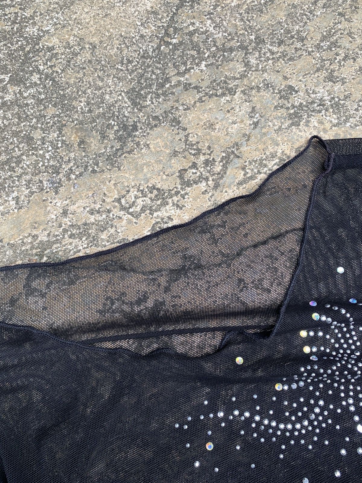 Japanese Brand Vintage Ruffle Butterfly Crystal Mesh Cropped fit Top Size M / US 6-8 / IT 42-44 - 6 Thumbnail