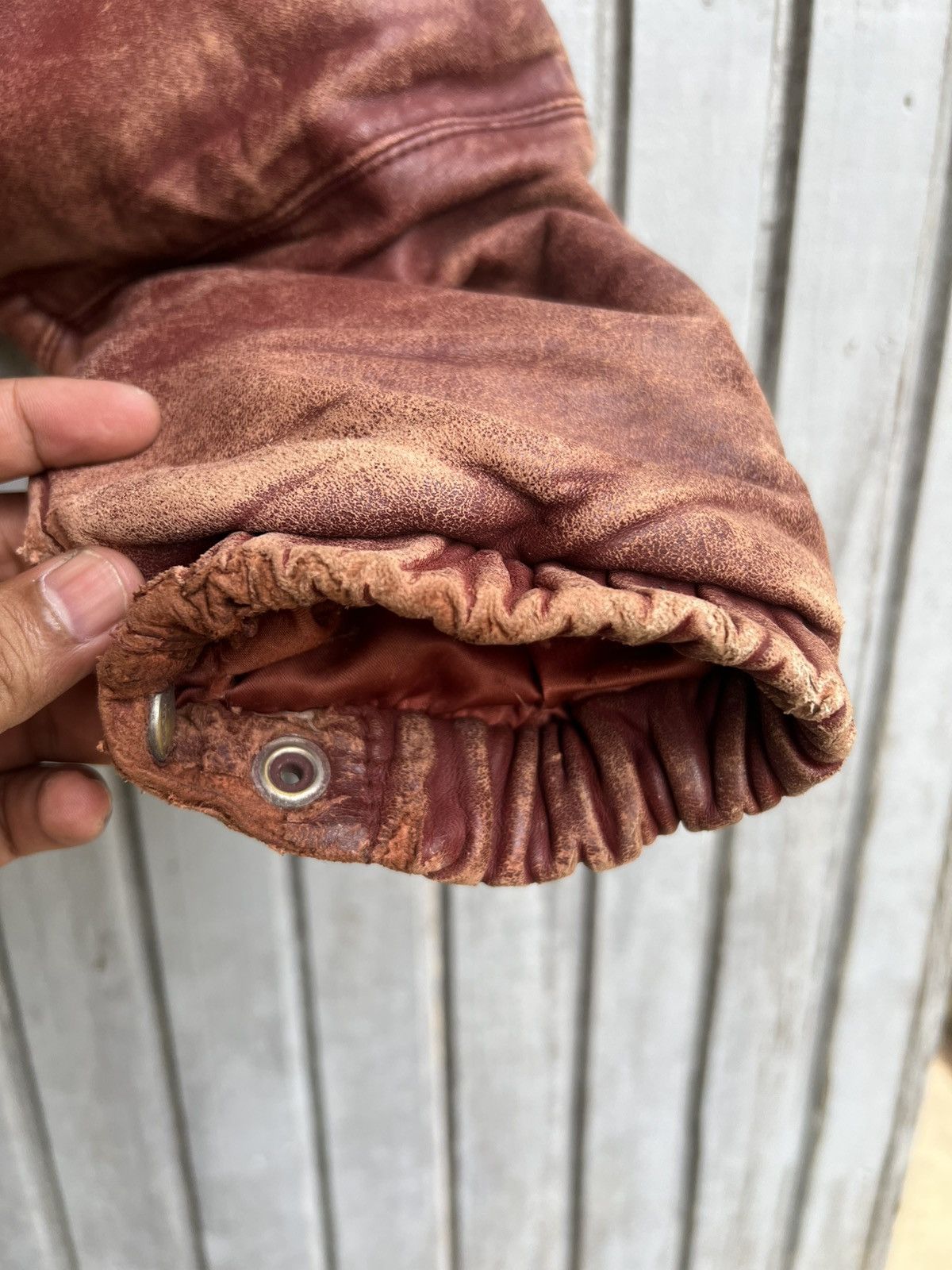 Japanese Brand × Vintage Vtg sp brand by wood lander leather jacket Size US L / EU 52-54 / 3 - 7 Thumbnail