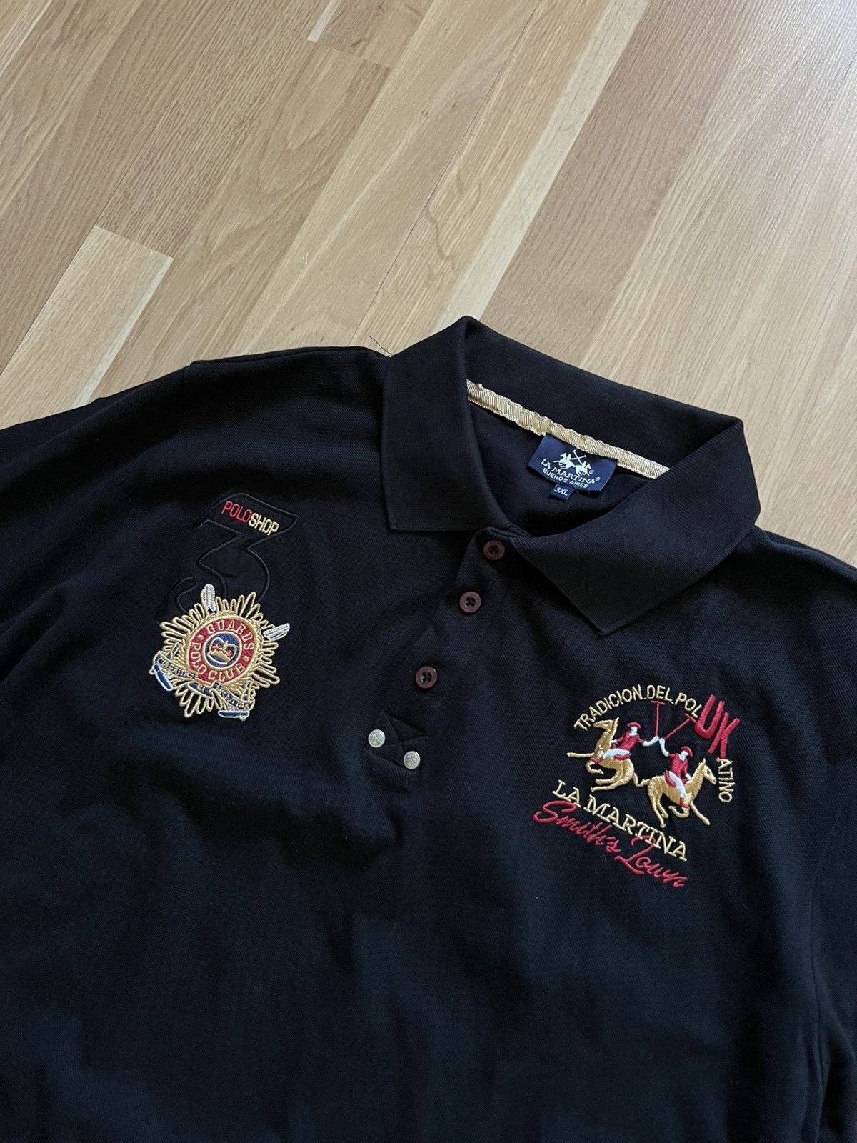 La Martina × Polo Ralph Lauren × Vintage La Martina polo Ralph Lauren vintage polo shirt number 3 lux Size US XL / EU 56 / 4 - 3 Thumbnail