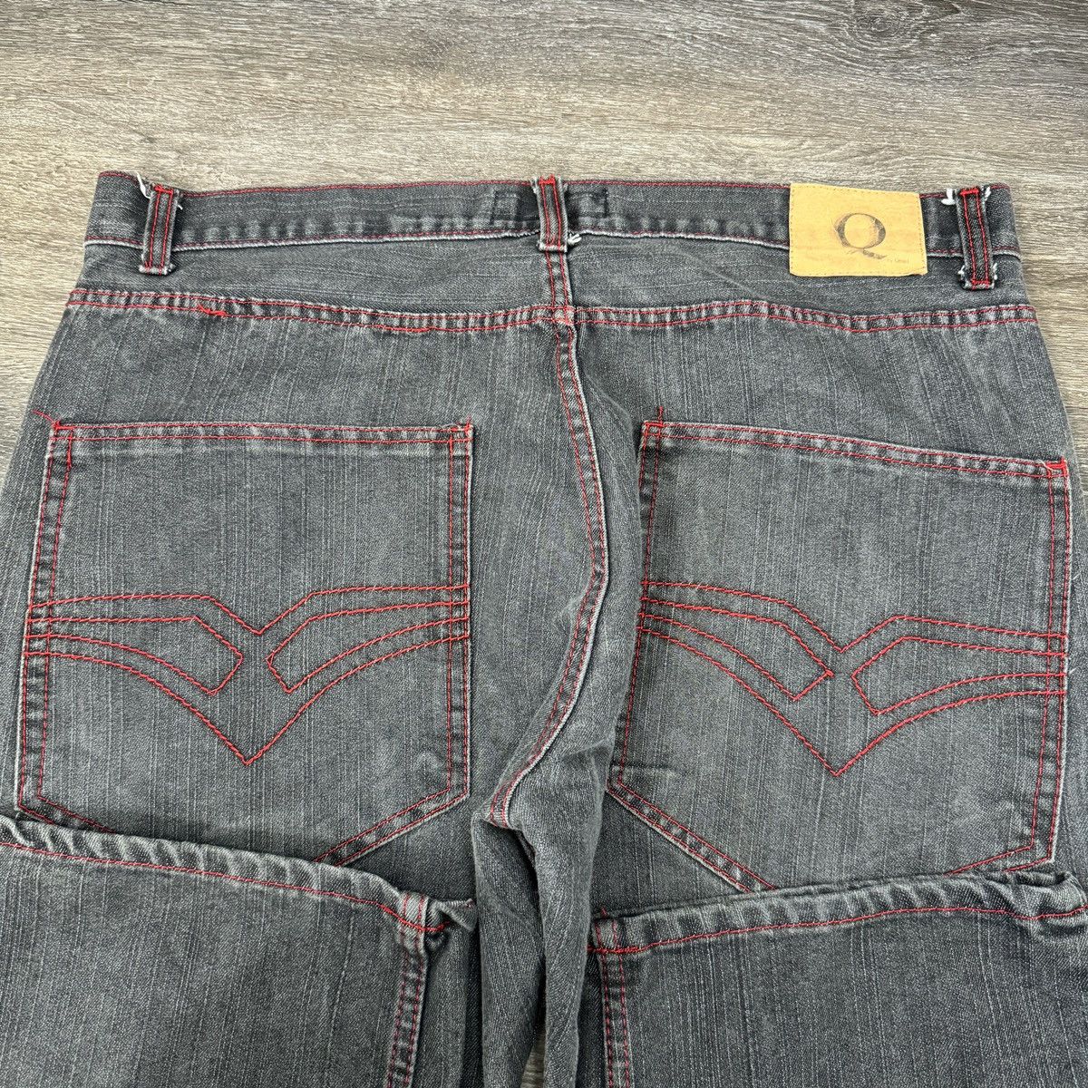 JNCO × StraightFaded × Vintage Vintage Y2K Faded black baggy wide leg embroidered jeans Size US 42 / EU 58 - 3 Thumbnail