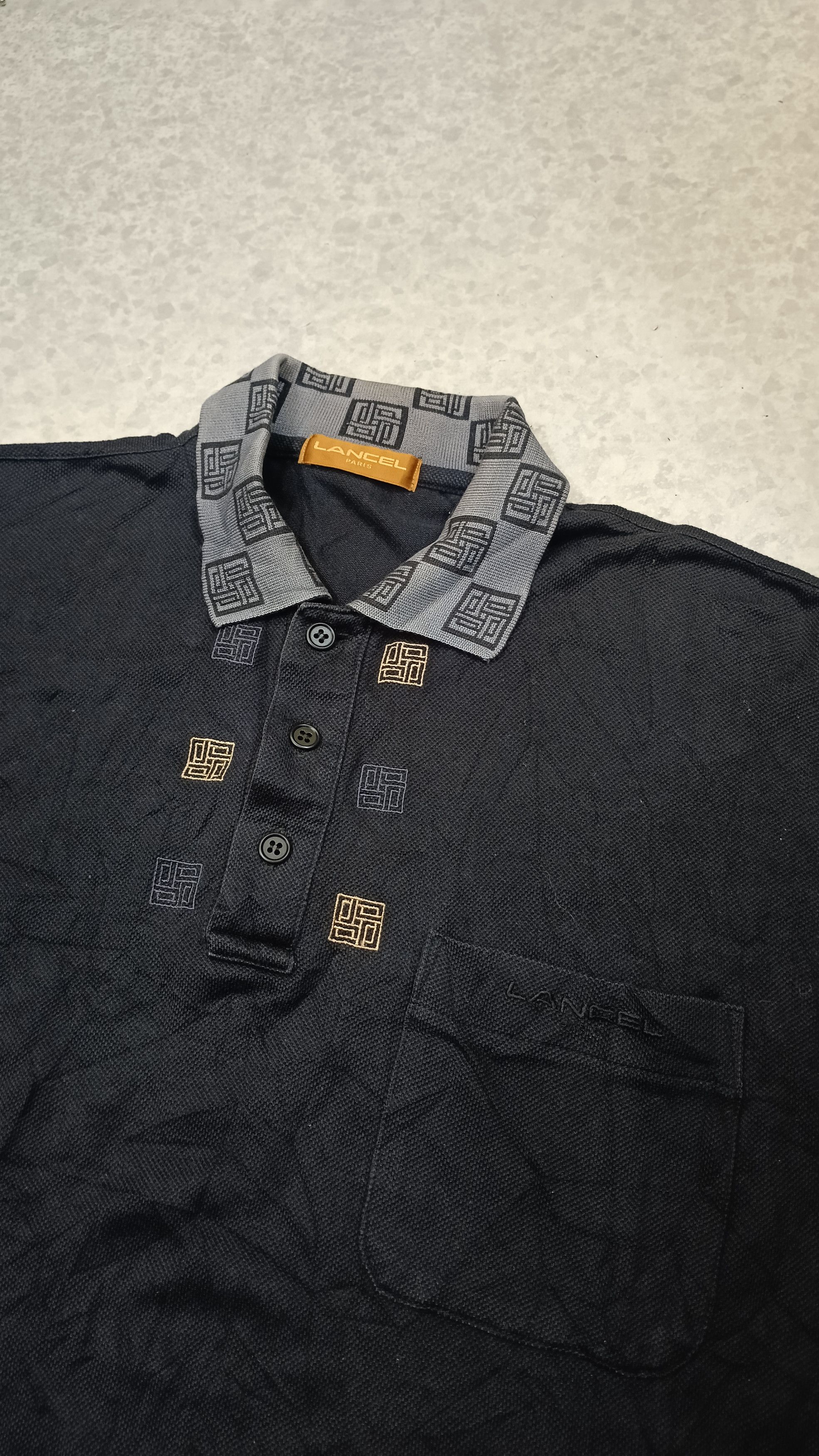 Designer × Lancel × Vintage 🔥 Vintage Lancel Paris Long Sleeve Polo Made In Japan Size US L / EU 52-54 / 3 - 3 Thumbnail