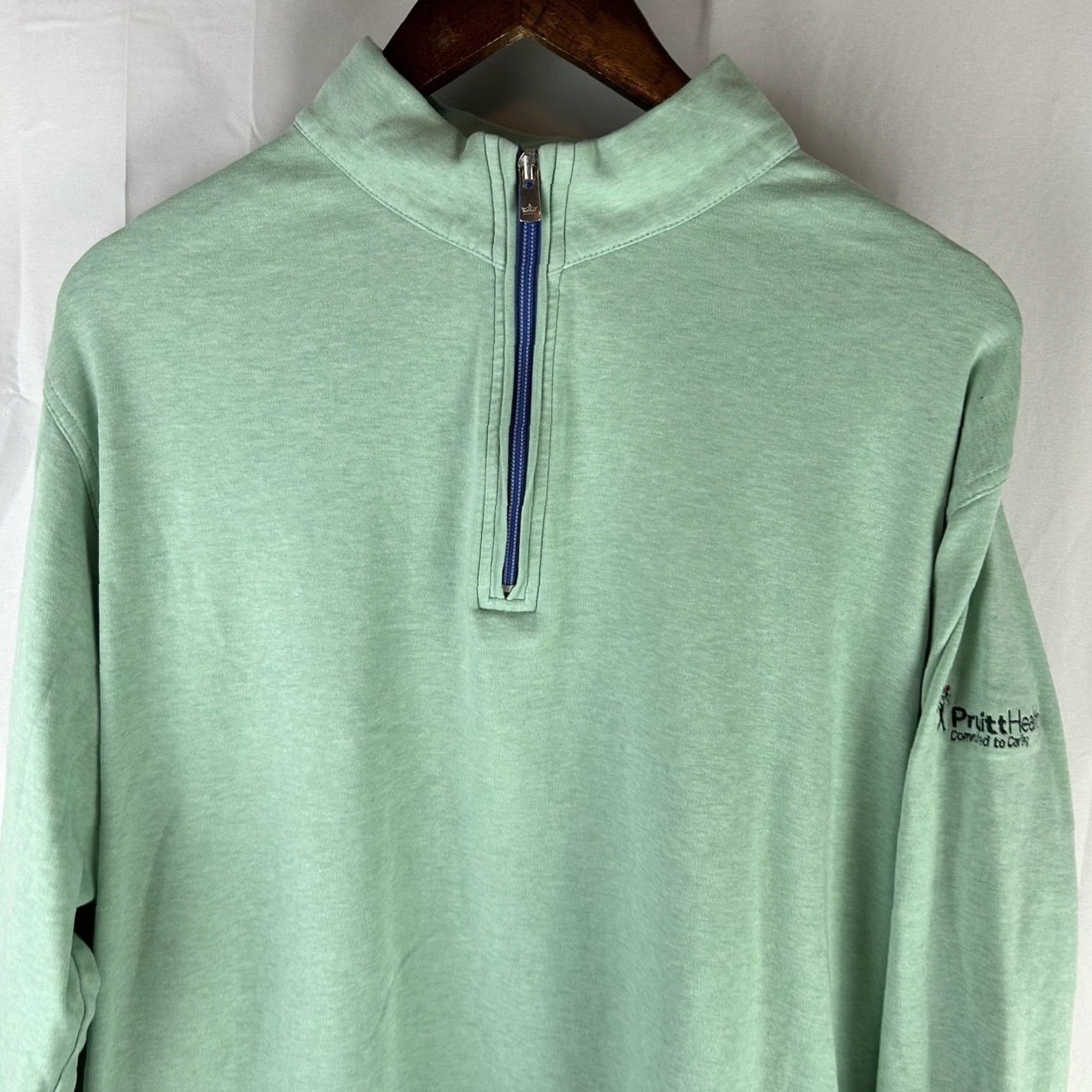 Peter Millar Peter Millar Sweater Men’s XL Green 1/4 Zip Melange Interlock Pullover MS17K40 Size US XL / EU 56 / 4 - 2 Thumbnail