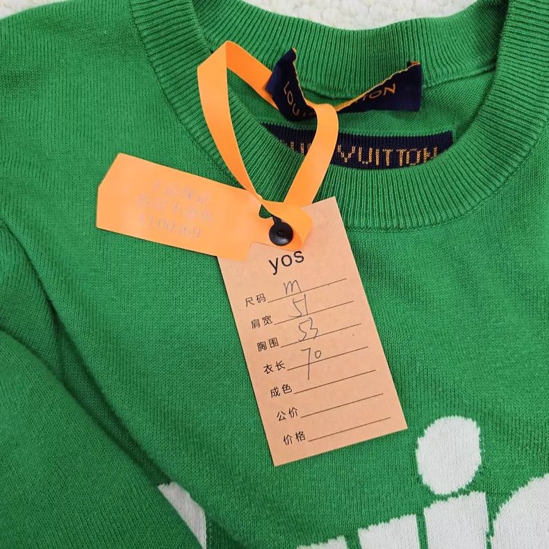 Louis Vuitton Louis Vuitton Green slogan knit short sleeves Size US M / EU 48-50 / 2 - 6 Thumbnail