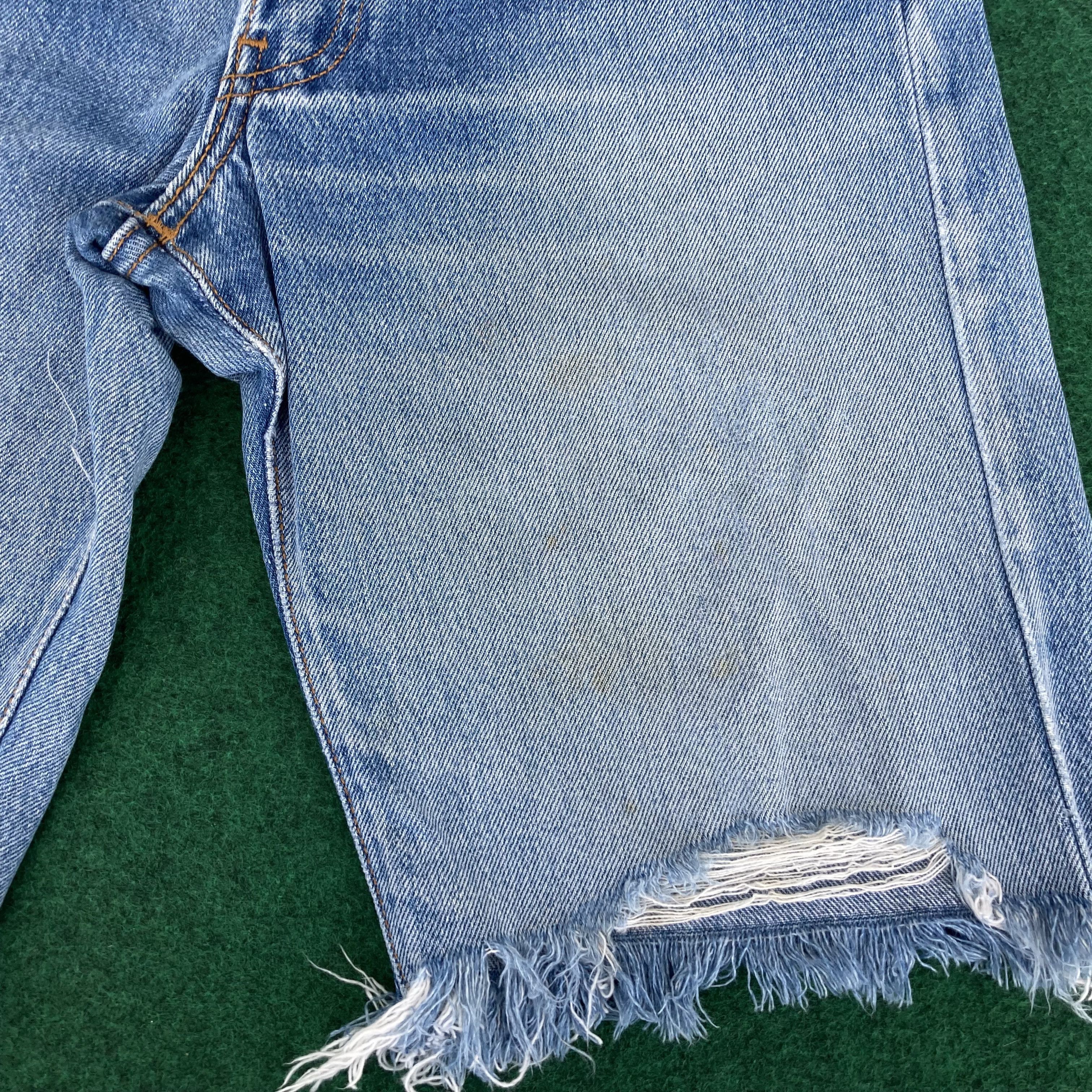 Levi's × Vintage Vtg Levis 501 Short Jorts Distressed Ripped Grunge Jeans Size US 28 / EU 44 - 6 Thumbnail