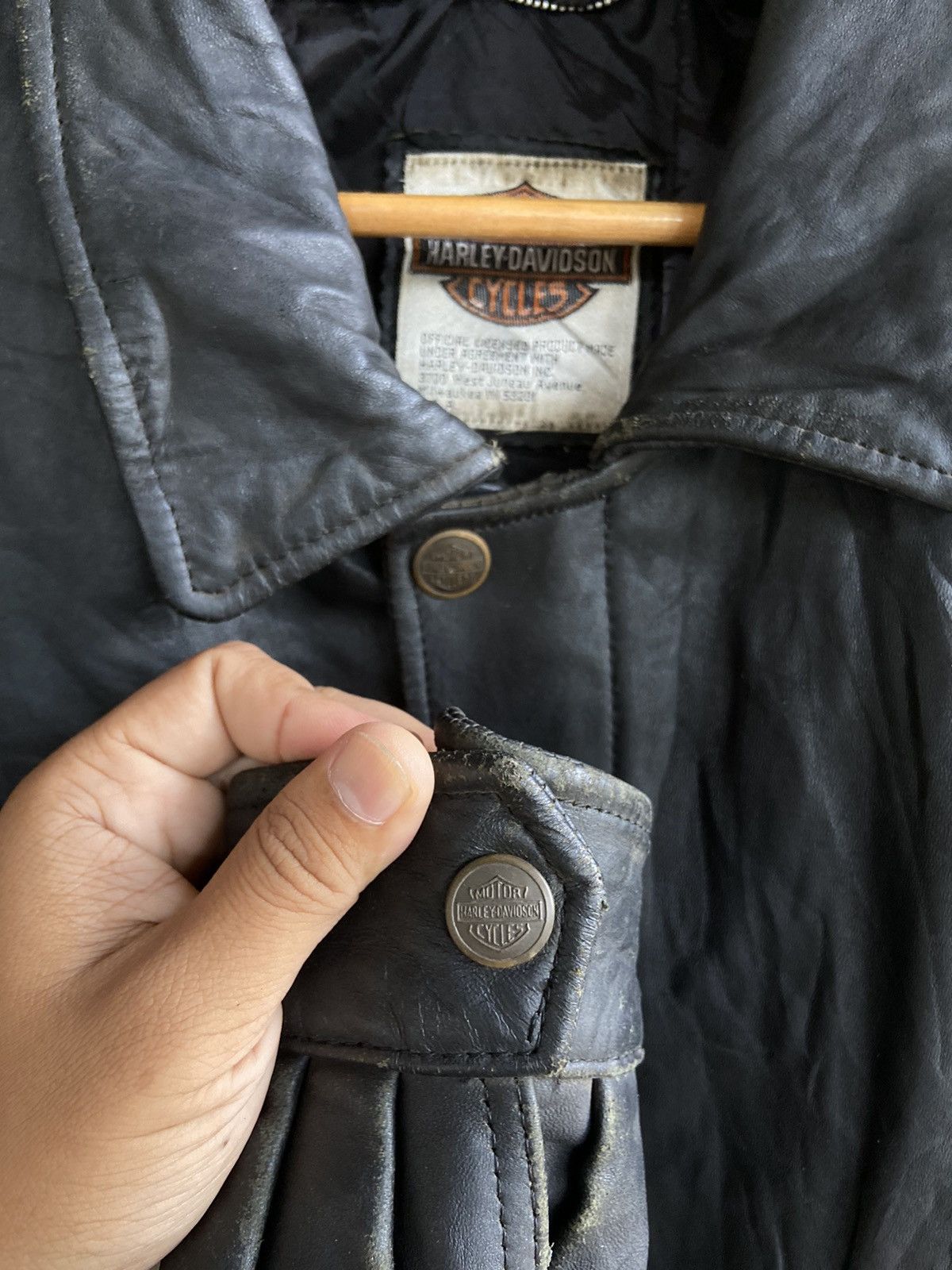 Harley Davidson Vintage Harley Davidson leather Biker Jacket Size US M / EU 48-50 / 2 - 9 Thumbnail