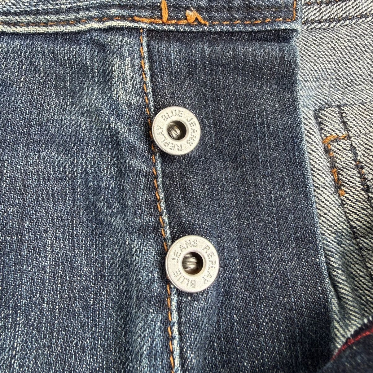 Replay W34x30 Vintage Replay Button Fly Faded Ripped Denim Jean Size US 34 / EU 50 - 11 Thumbnail