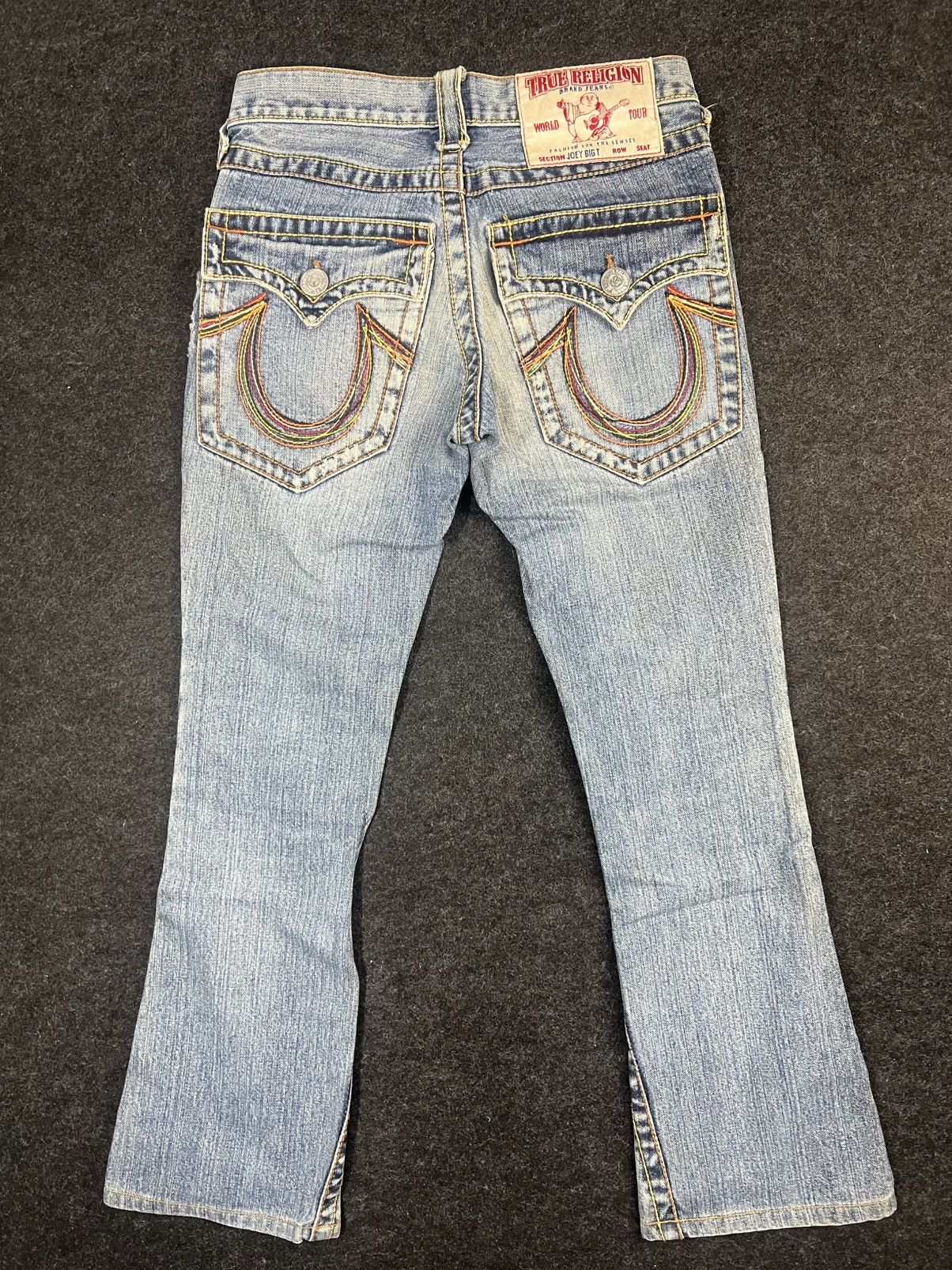 True Religion True Religion Joey Big T Multicolour Embroidery Flare Jeans Size US 31 - 2 Thumbnail