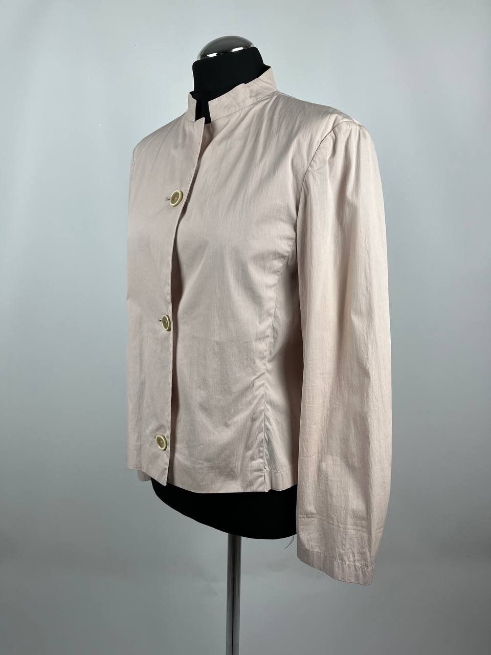 Jil Sander JIL SANDER Beige-Pink Cotton Minimalist Blazer Jacket Size XS / US 0-2 / IT 36-38 - 3 Thumbnail
