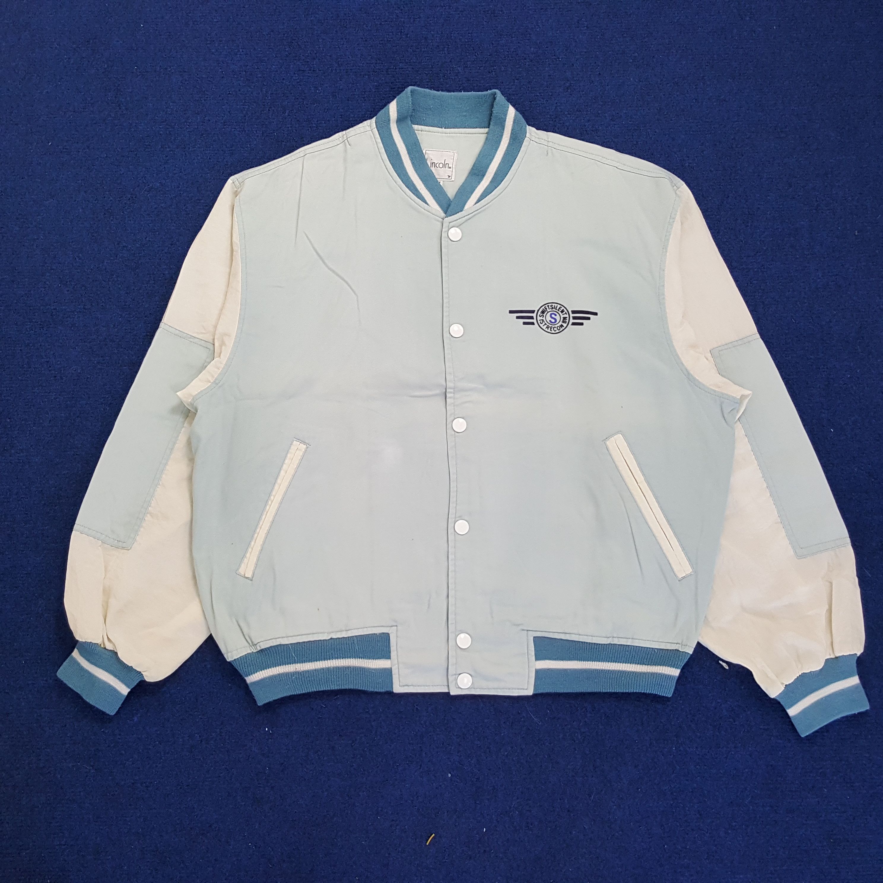 Vintage Vintage Lincoln Swift Silent Deadly Varsity Jacket Size US L / EU 52-54 / 3 - 3 Thumbnail