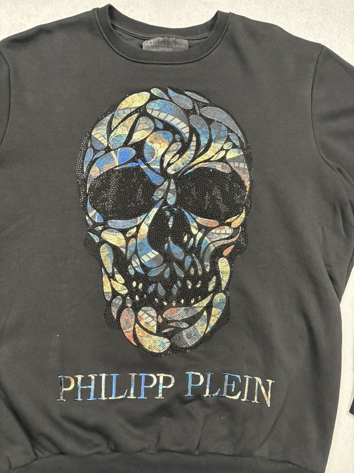 Philipp Plein Philipp Plein Skull Crystal Logo Sweatshirt Black Size L Size US L / EU 52-54 / 3 - 4 Thumbnail