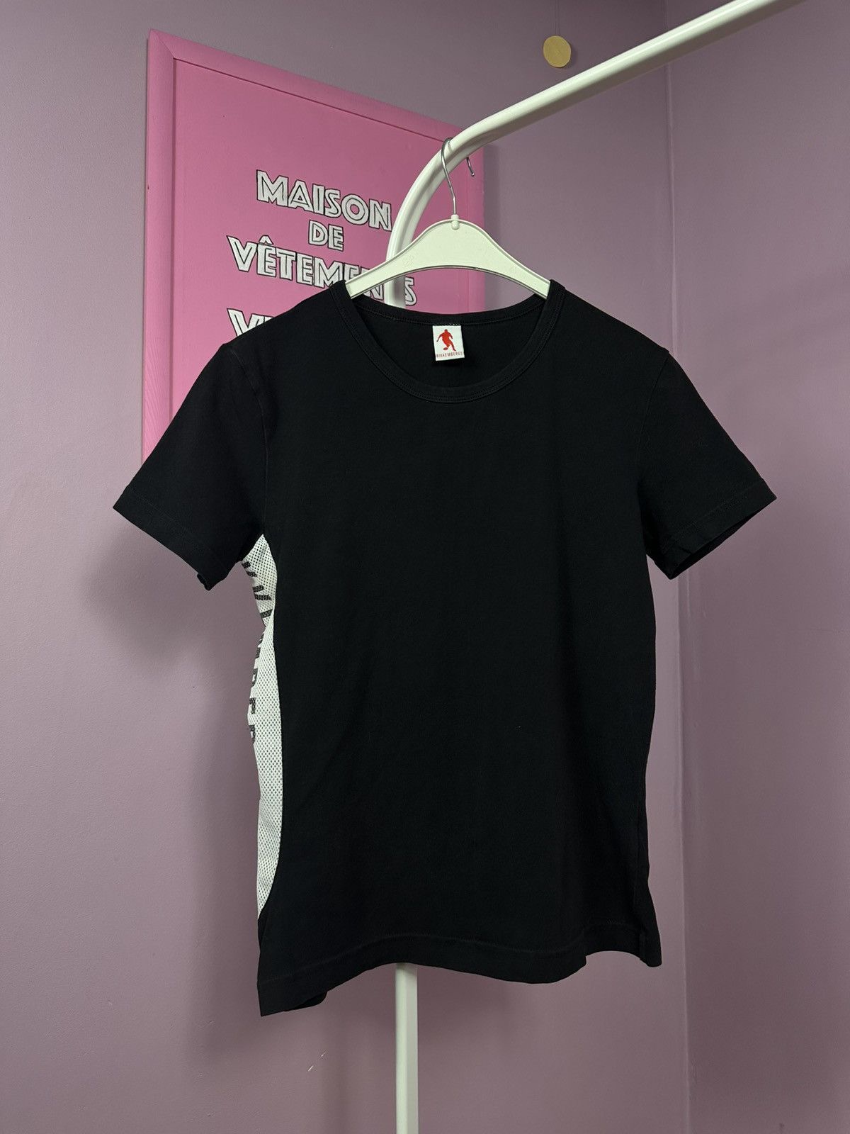 Dirk Bikkembergs Bikkembergs Logo Pattern Cotton T Shirt Crop Mesh Stretch Size US M / EU 48-50 / 2 - 1 Thumbnail